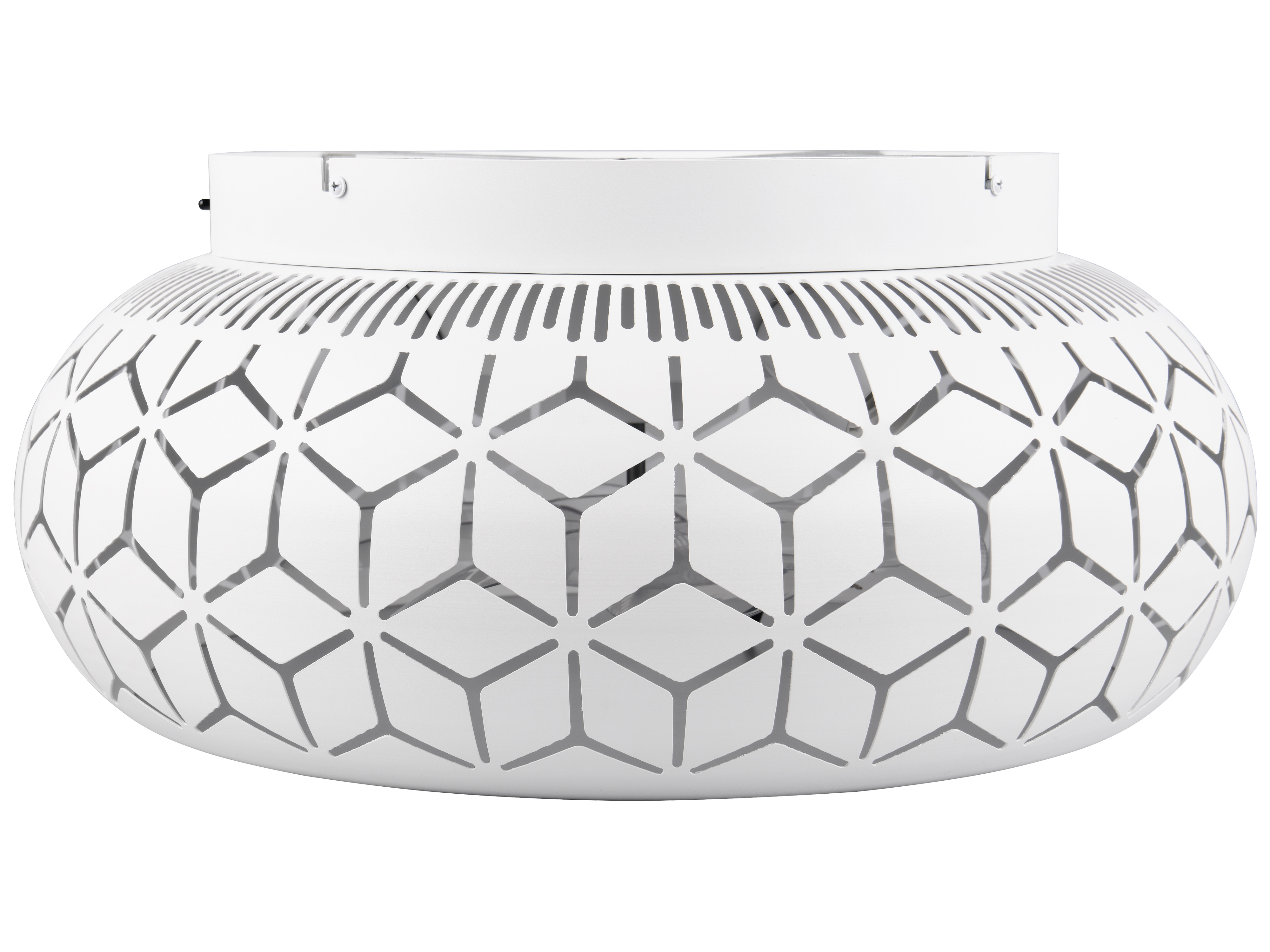 REALITY Deckenleuchte mit Ventilator Bidar R61574031, für 3 x E27 max. 10 Watt, IP20, weiß