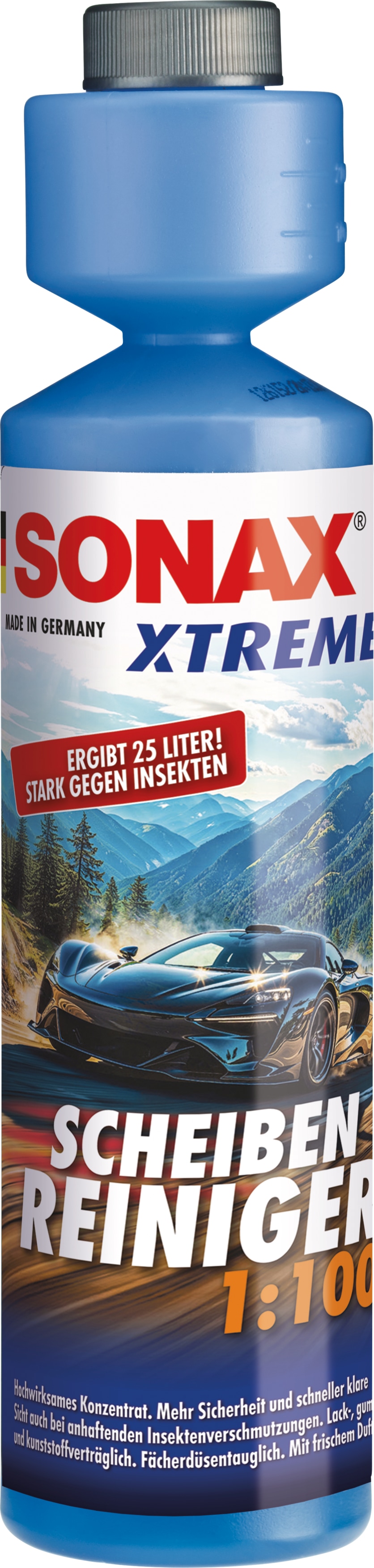 SONAX Reinigungskonzentrat XTREME Schei­ben­Rei­niger 1:100, 02711410, 250 ml