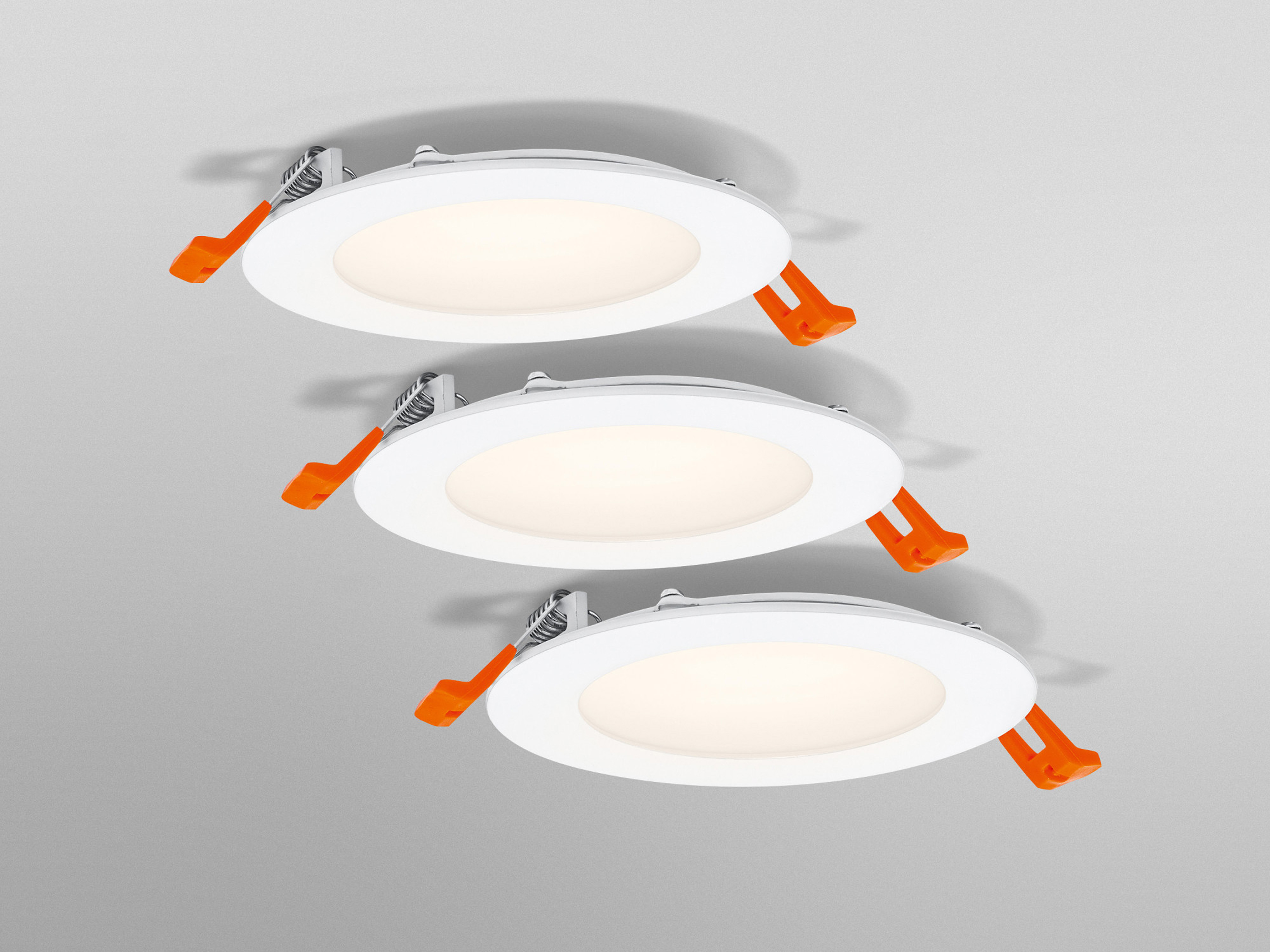OSRAM LED-Einbauleuchte ultra slim, 8W, 550lm, 3000K, IP20, warmweiß, Ø 120 mm, 3 Stück OSRAM LED-Einbauleuchte ultra slim, 8W, 550lm, 3000K, IP20, warmweiß, Ø 120 mm, 3 Stück