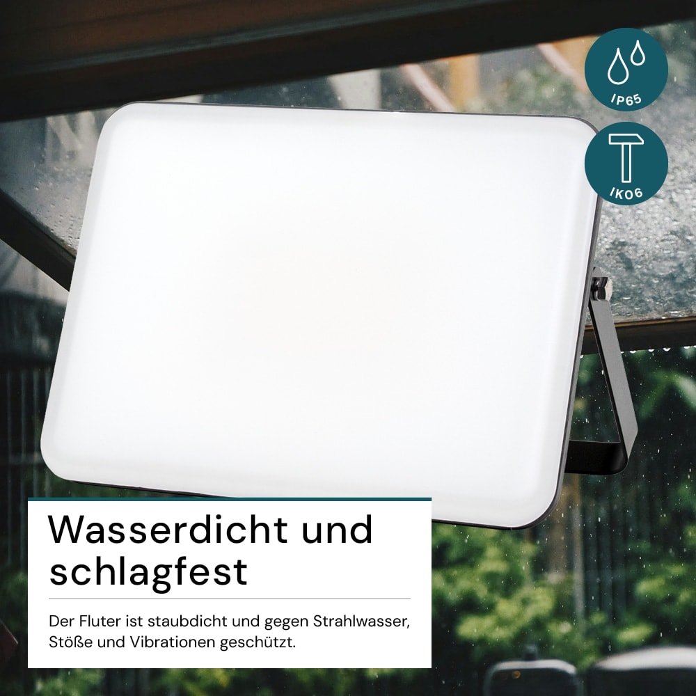 LUXULA LED-Fluter mit Schnellverbinder, EEK: F, 10W, 1000lm, 4000K, schwarz