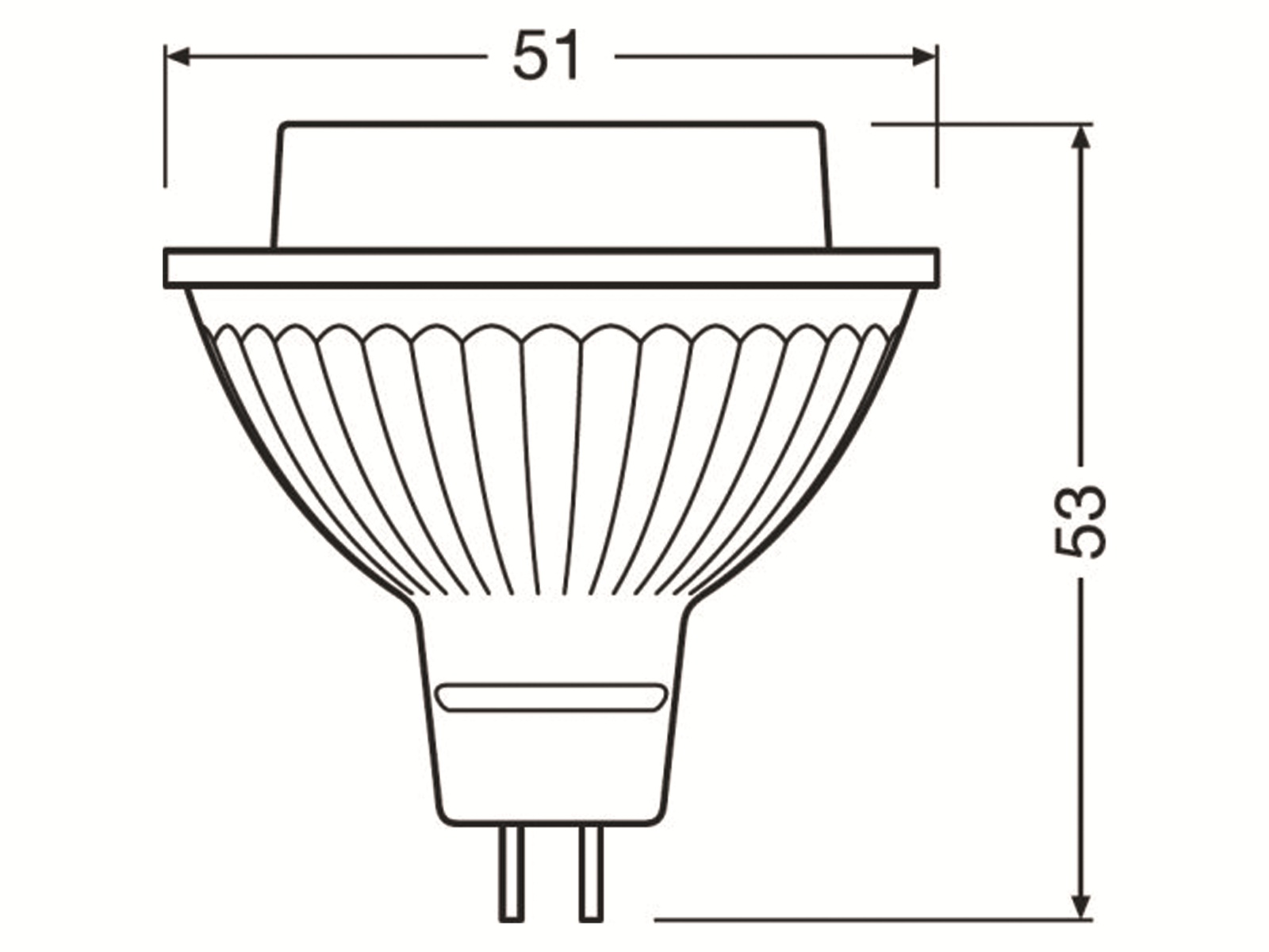 Osram LED-Lampe Parathom, MR16, GU5.3, EEK: A, 6,3 W, 350 lm, 2700 K, dimmbar
