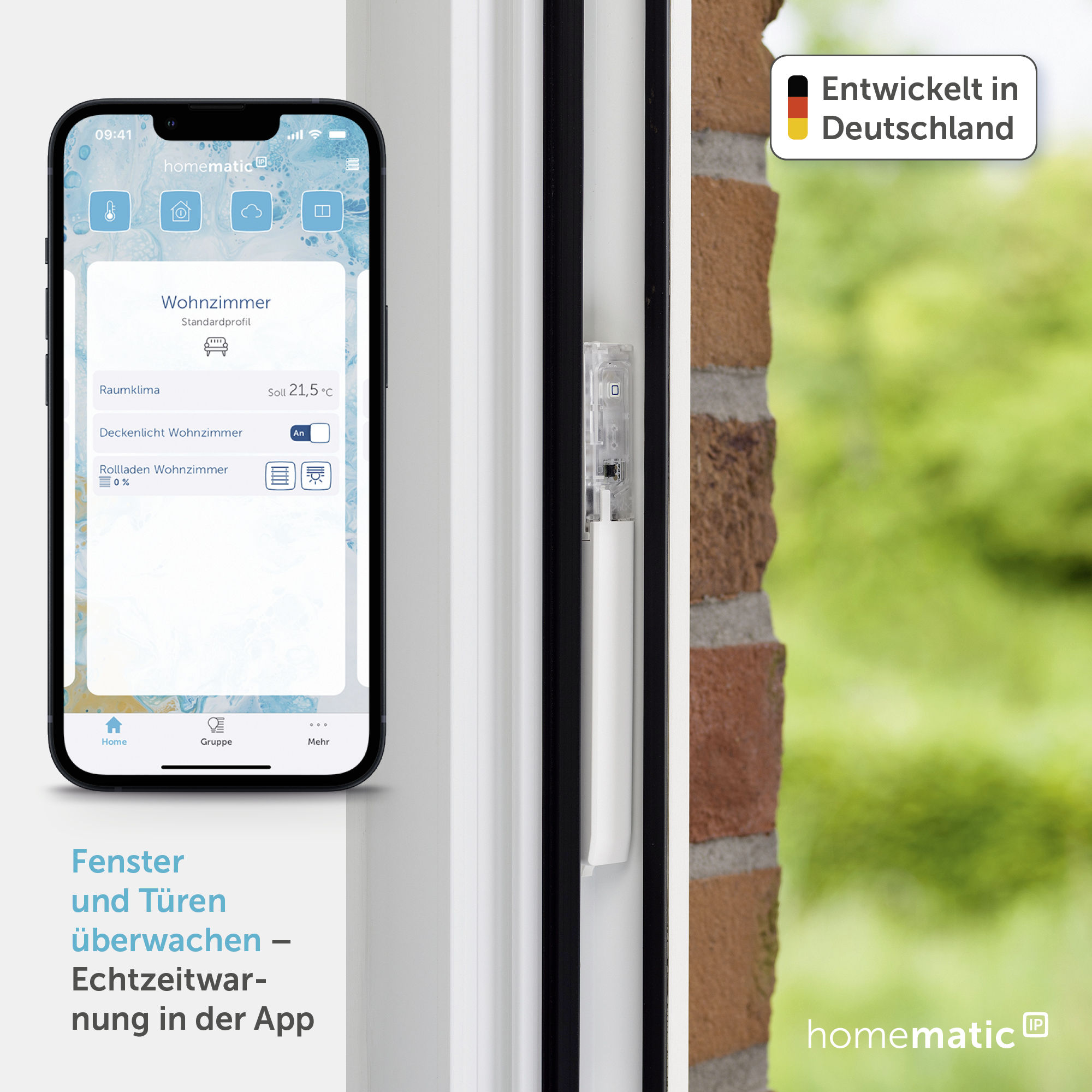 HOMEMATIC IP Smart Home 151039A0, Fenster- und Türkontakt, verdeckter Einbau