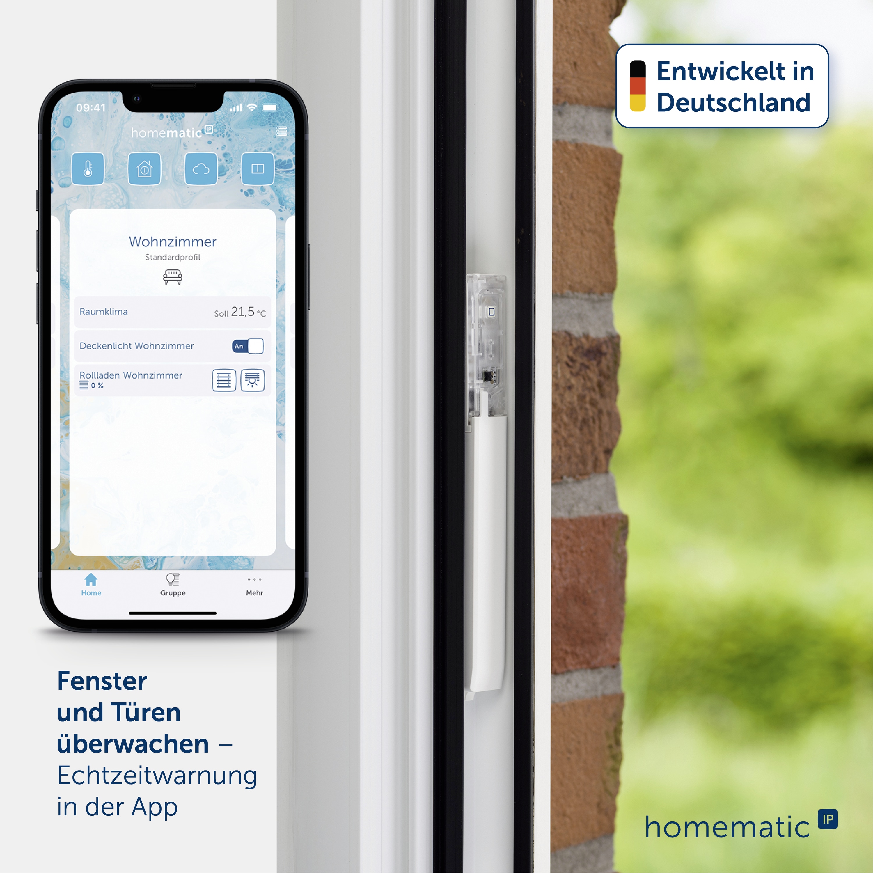 HOMEMATIC IP Smart Home 151039A0, Fenster- und Türkontakt, verdeckter Einbau
