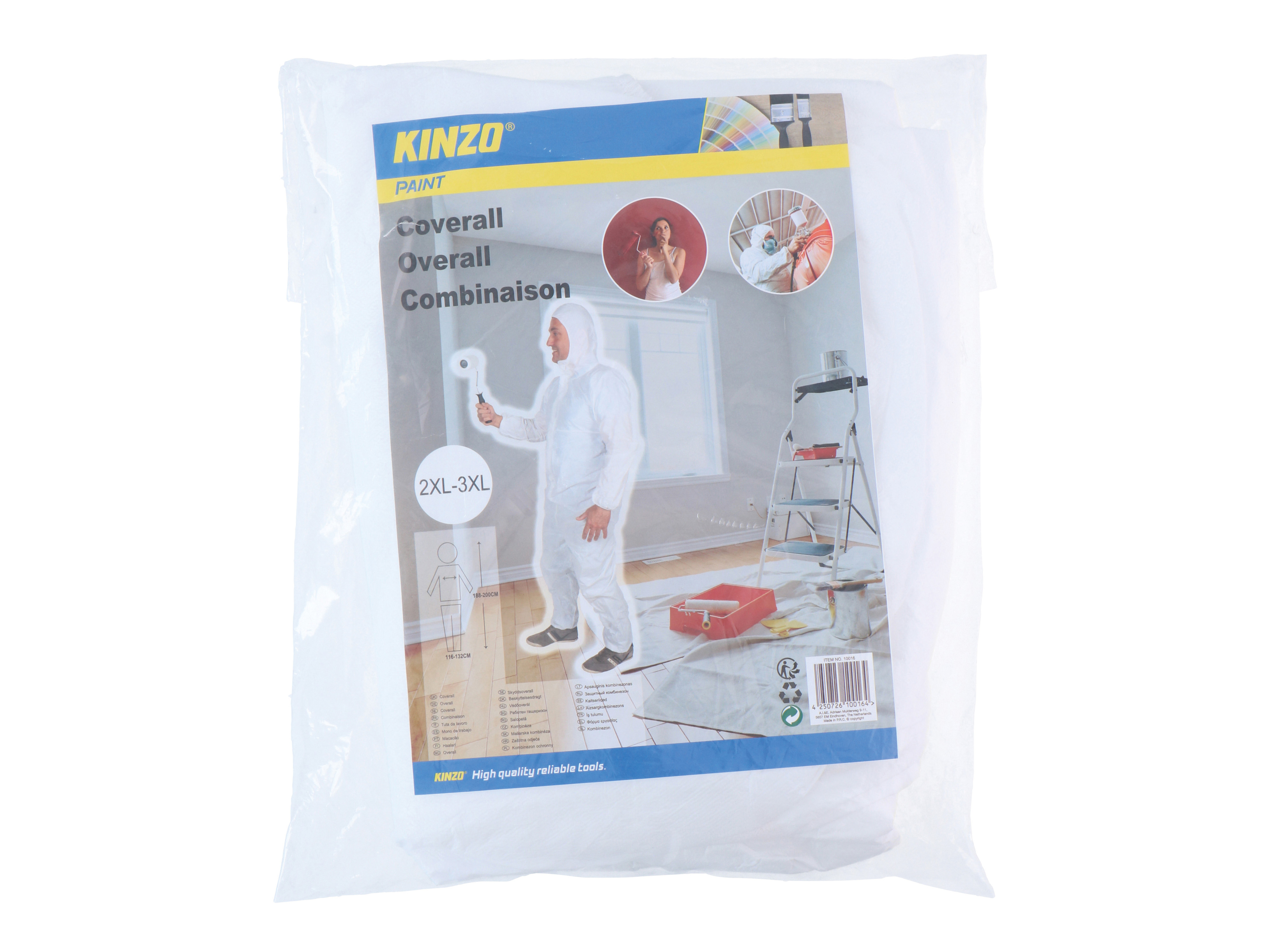 KINZO Einweg-Overall, 2XL-3XL, weiß KINZO Einweg-Overall, 2XL-3XL, weiß