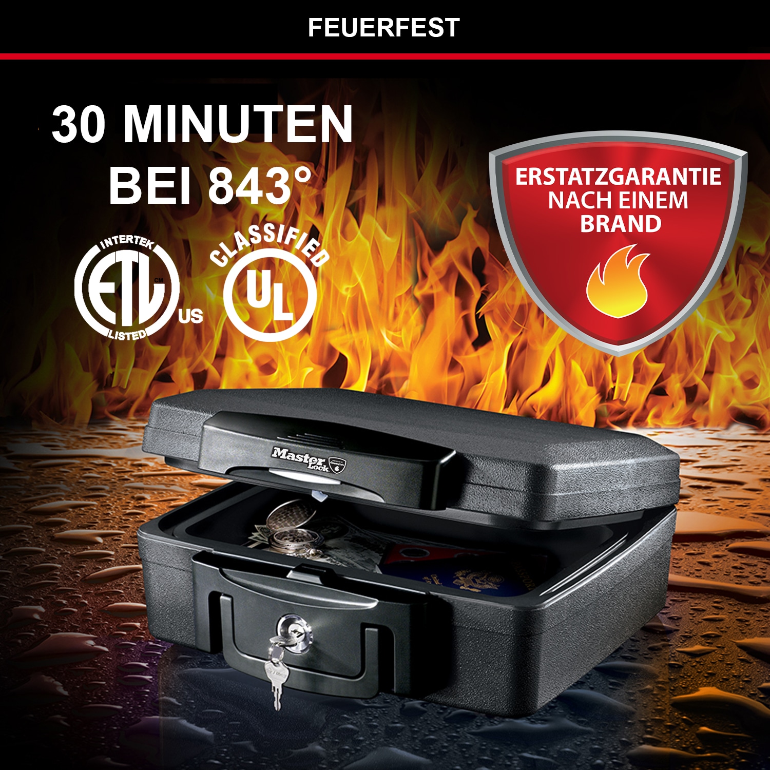 MASTERLOCK Sicherheitskassette H0100EURHRO, für unterwegs, Größe (S)