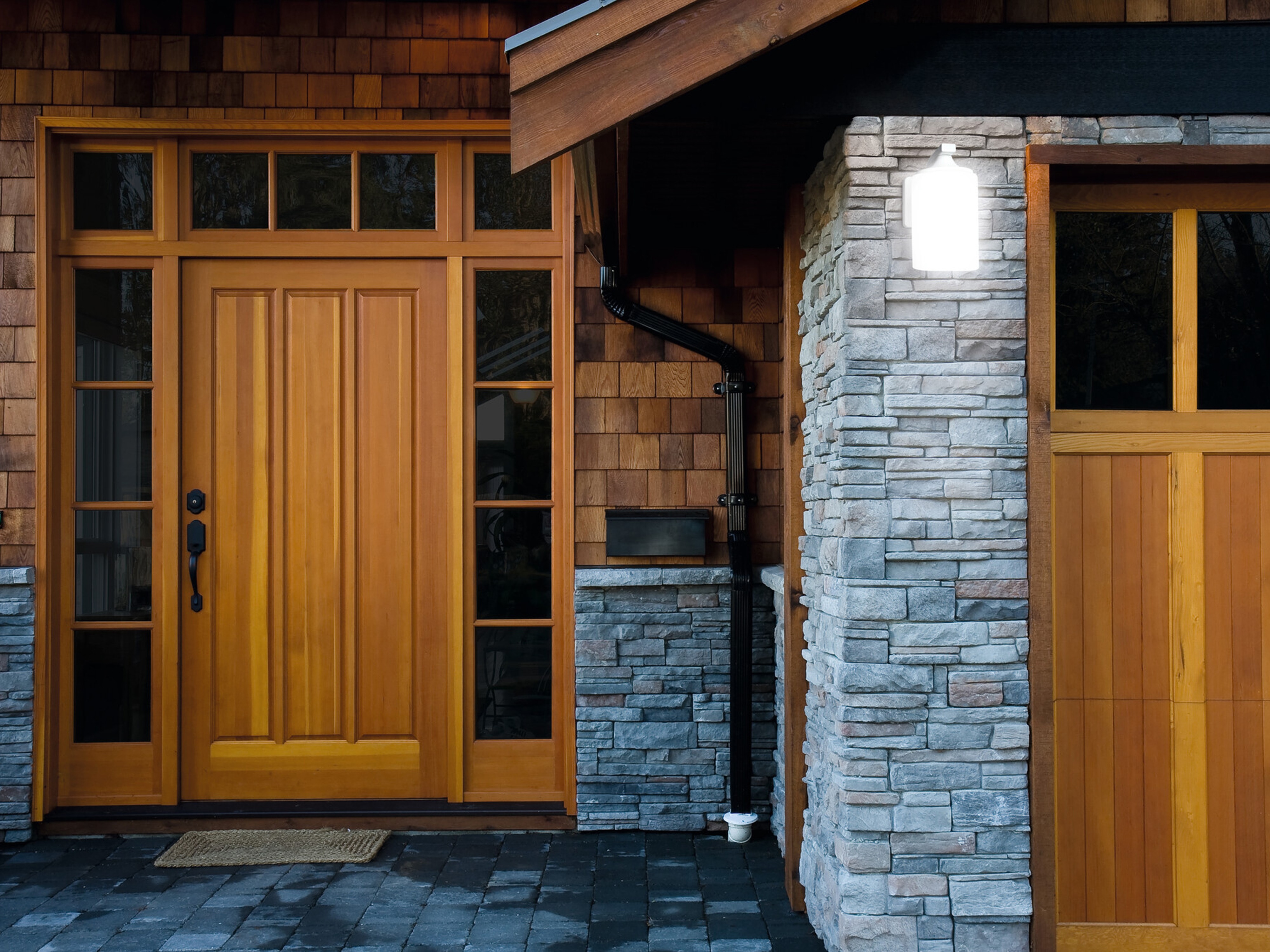 OSRAM LED-Außenwandleuchte, Endura Classic Lantern Cylinder, E27, IP43, weiß