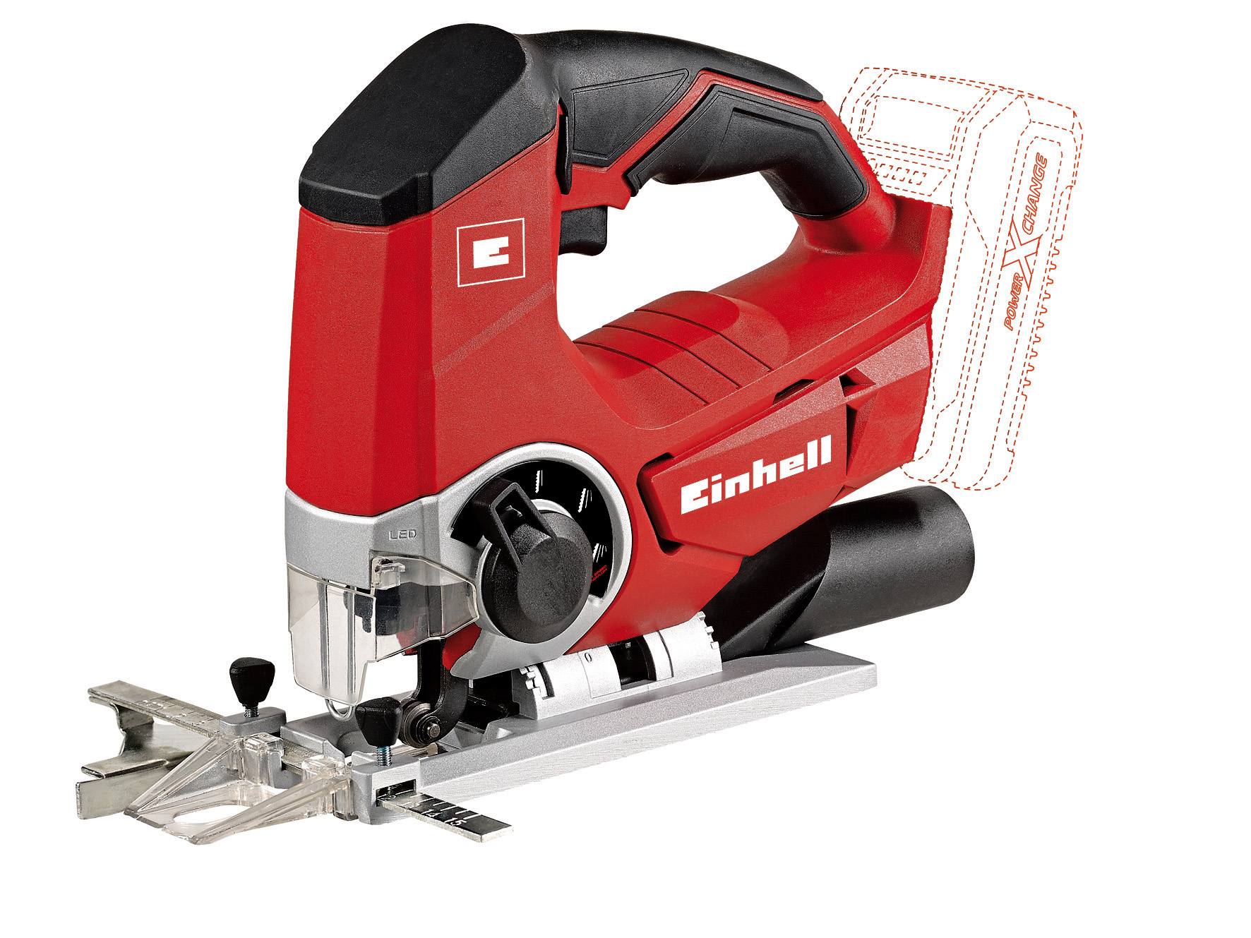 EINHELL Akku-Stichsäge 4321200, TE-JS 18/80 Li Solo + E-Box Koffer S35