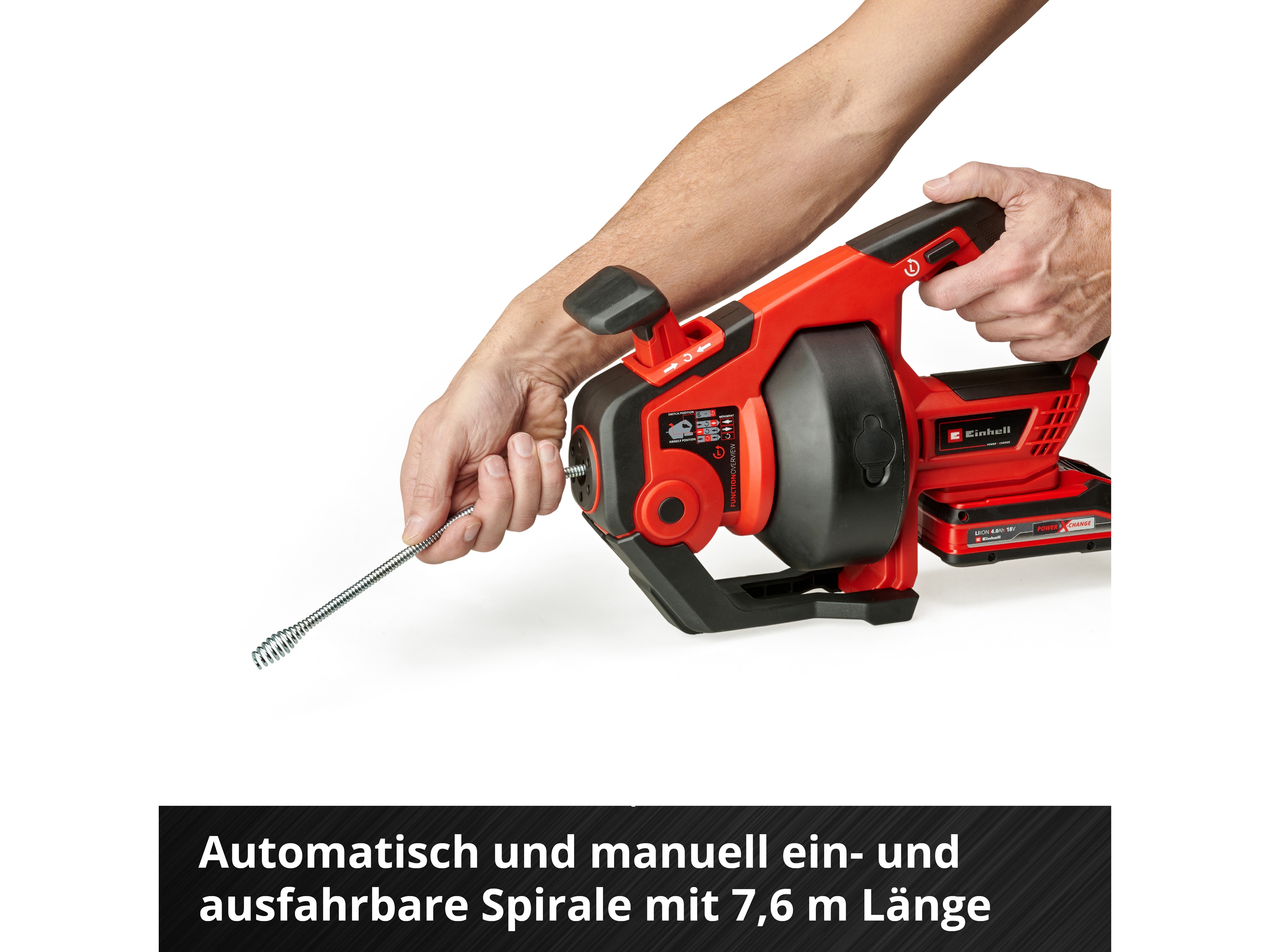 EINHELL Akku-Rohrreiniger TE-DA 18/760 Li Solo