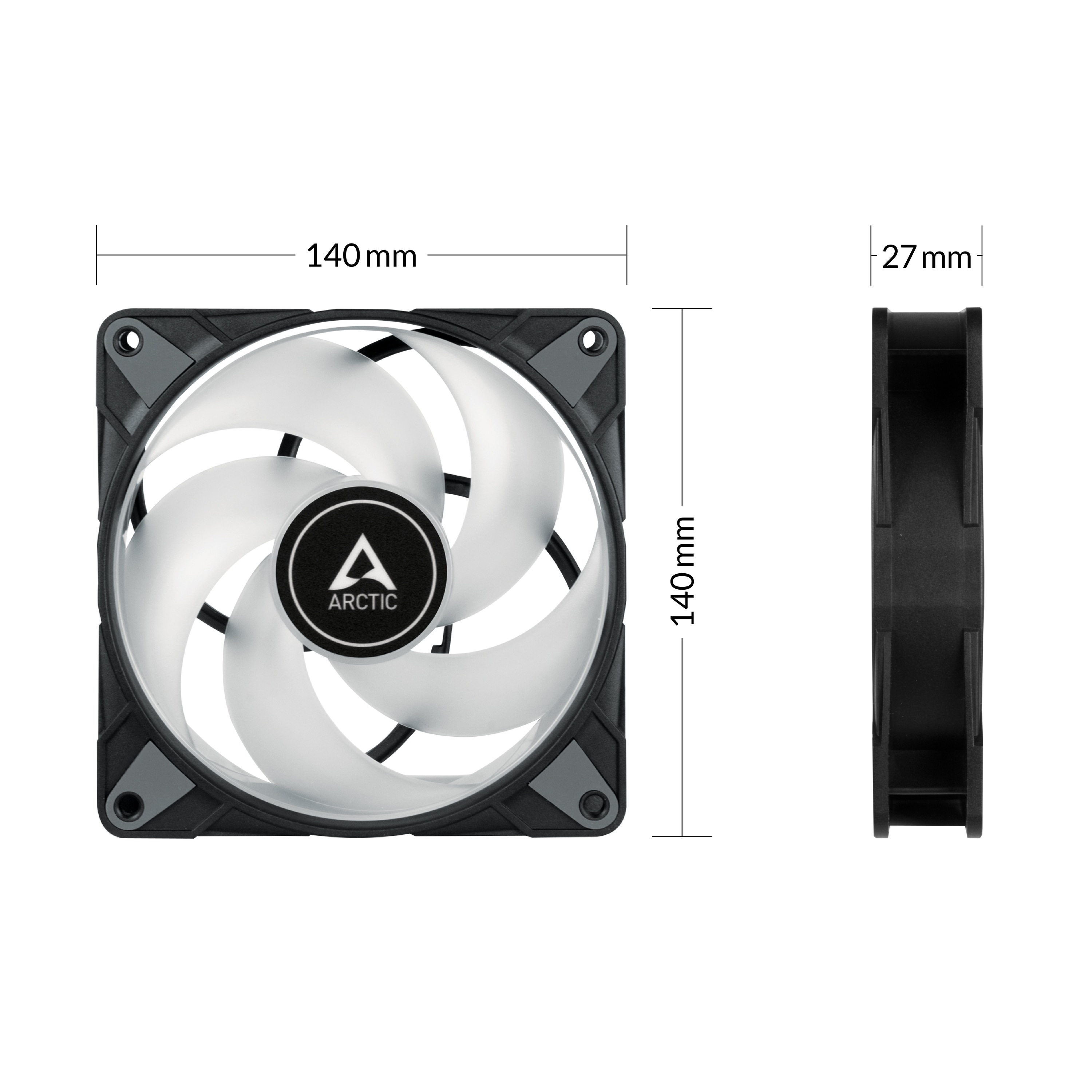 ARCTIC Lüfter P14 PWM PST A-RGB 140mm schwarz