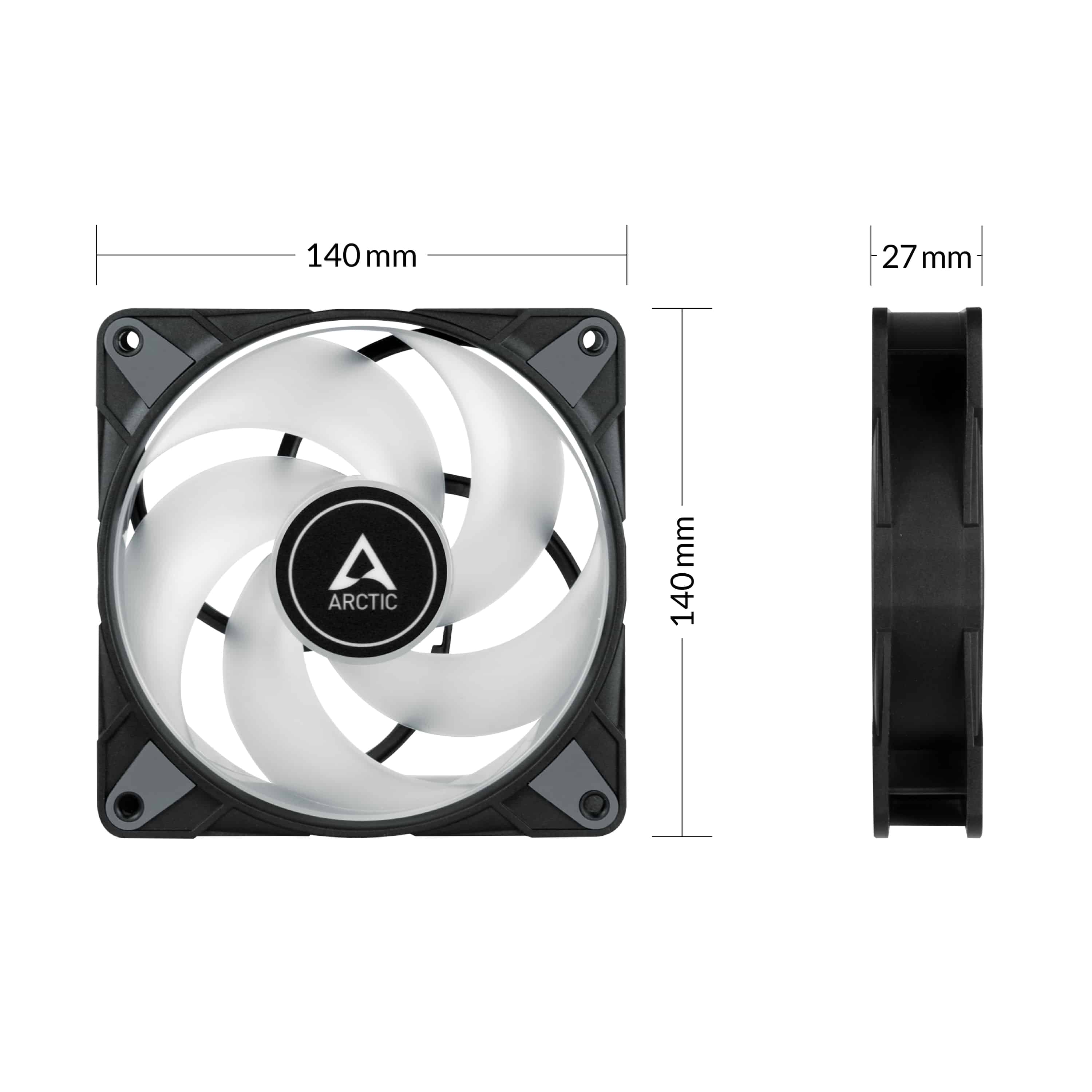 ARCTIC Lüfter P14 PWM PST A-RGB 140mm schwarz