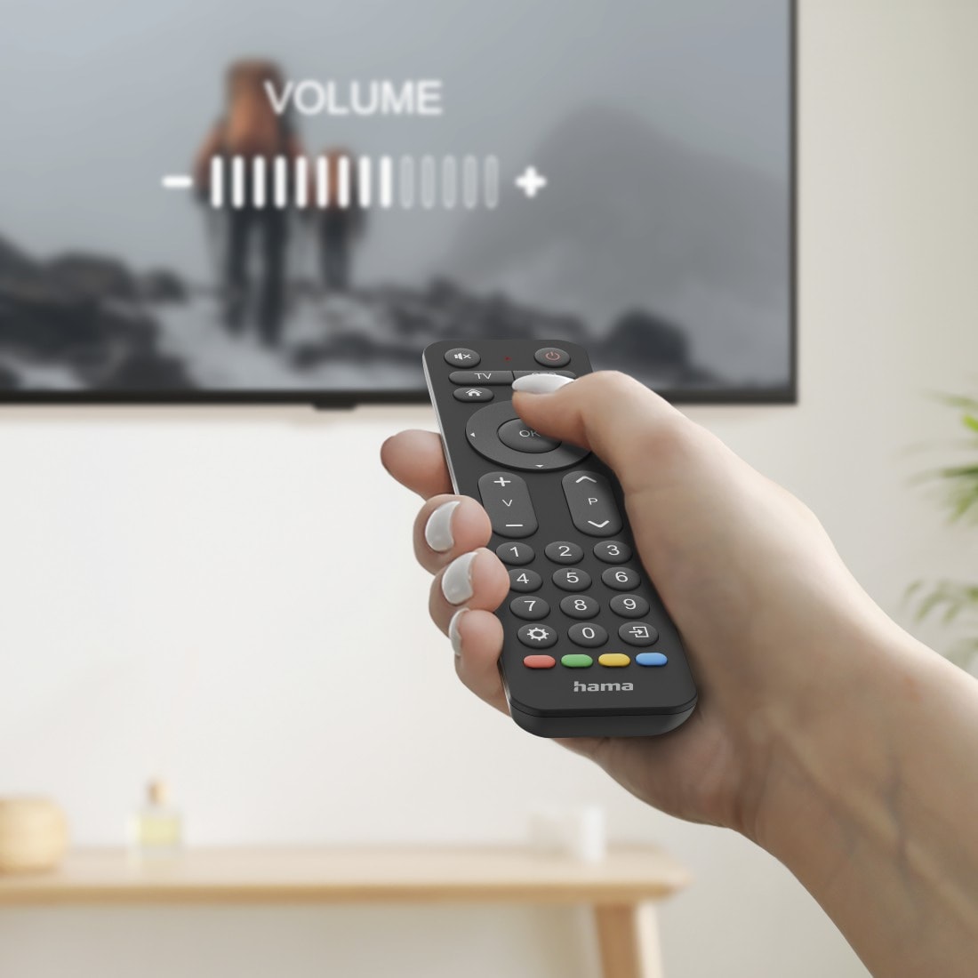 HAMA Universal-Fernbedienung TV, Infrarot, für 2 Geräte, große Tasten, lernfähig, schwarz HAMA Universal-Fernbedienung TV, Infrarot, für 2 Geräte, große Tasten, lernfähig, schwarz