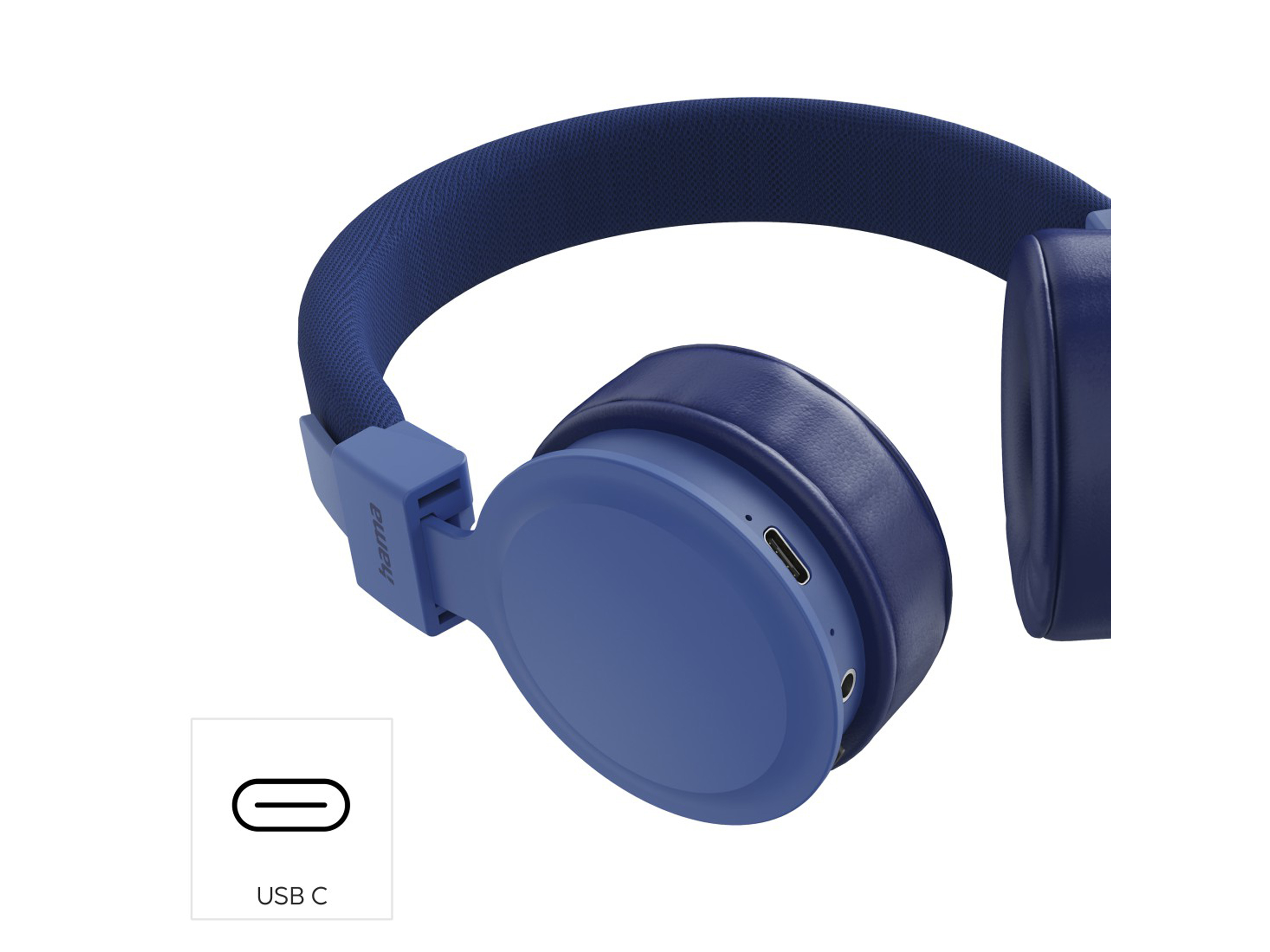 On-Ear Kopfhörer HAMA, Freedom Lit III, Bluetooth, faltbar, Sprachsteuerung blau