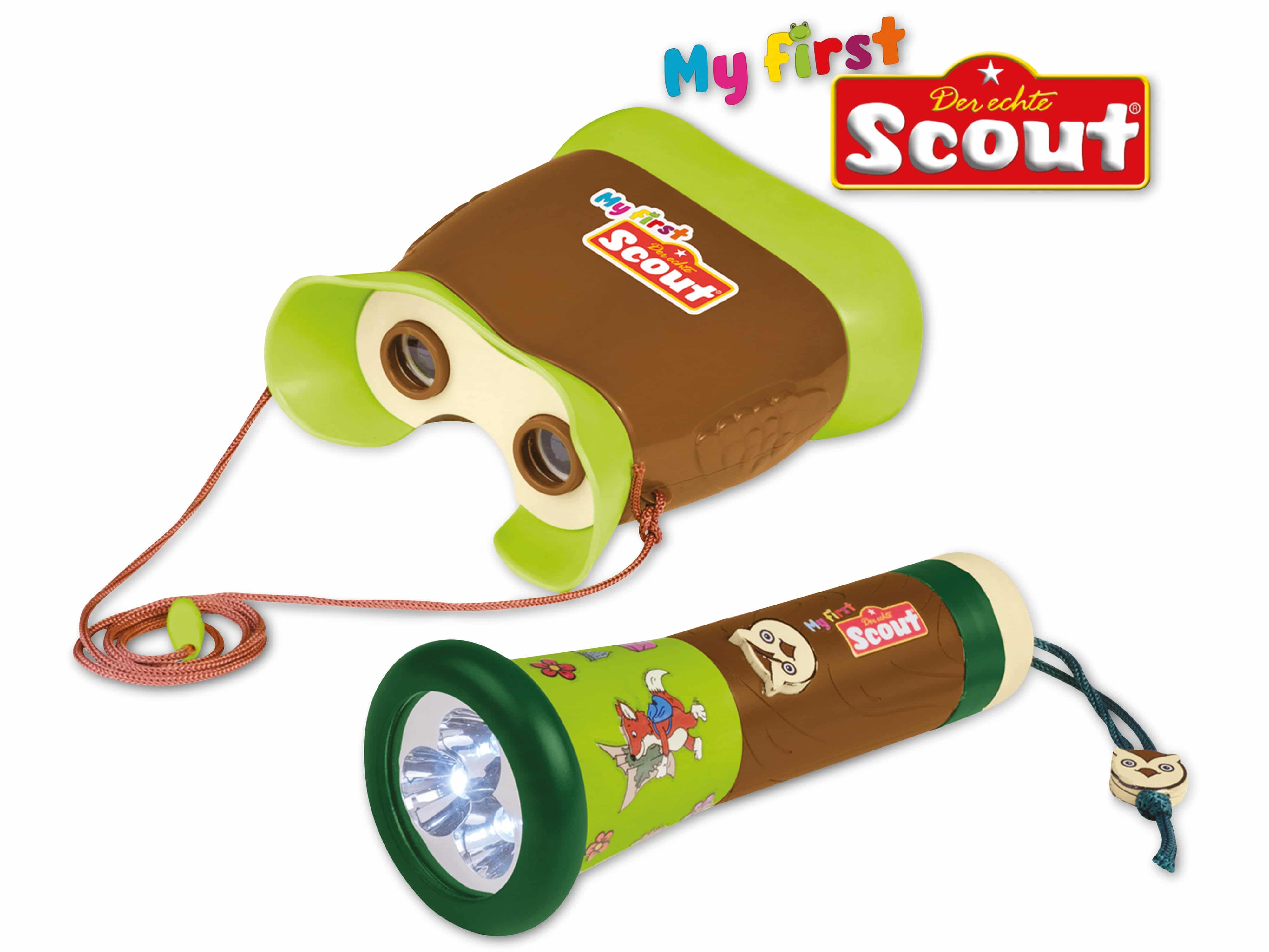 SCOUT Entdecker-Set für Kinder, Fernglas/Taschenlampe