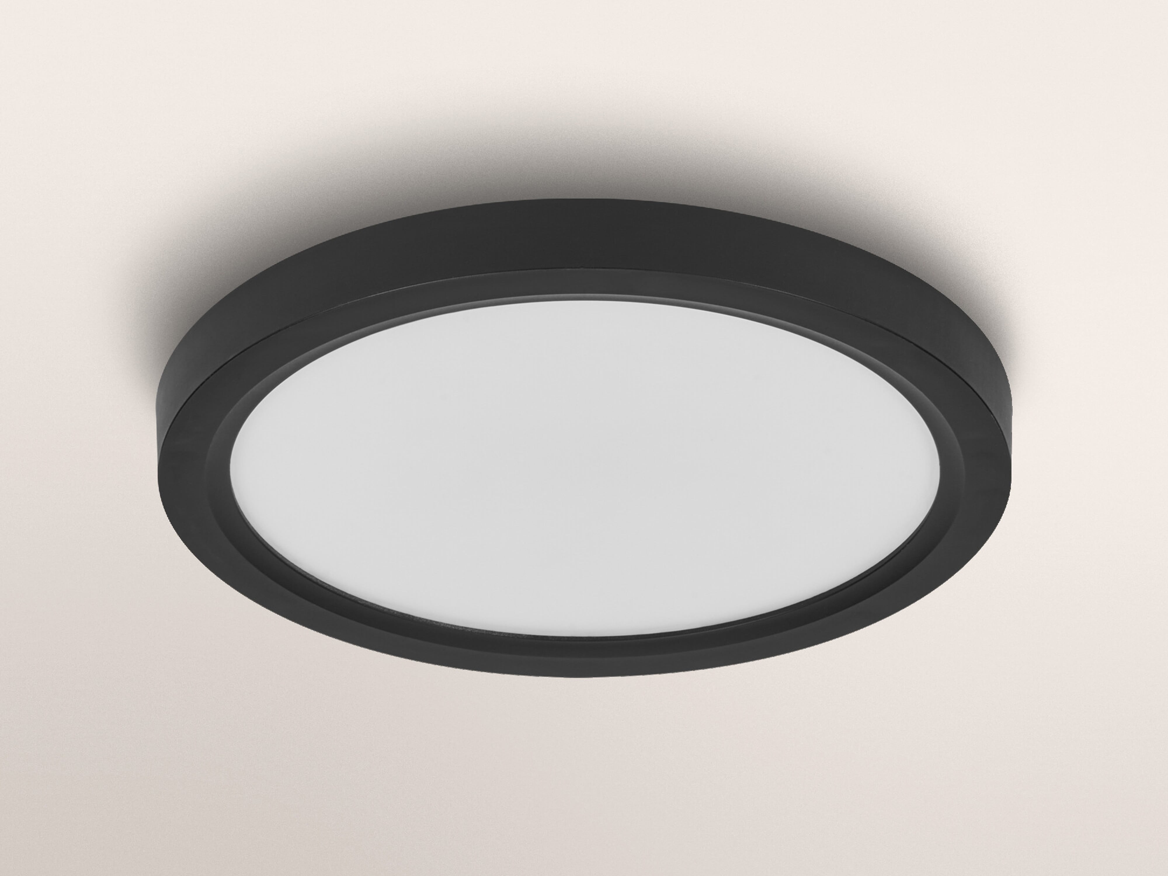 OSRAM LED-Deckenleuchte, 16W, 3000K, 1200lm, warmweiß, IP20, dimmbar, schwarz, Ø19,5 cm OSRAM LED-Deckenleuchte, 16W, 3000K, 1200lm, warmweiß, IP20, dimmbar, schwarz, Ø19,5 cm