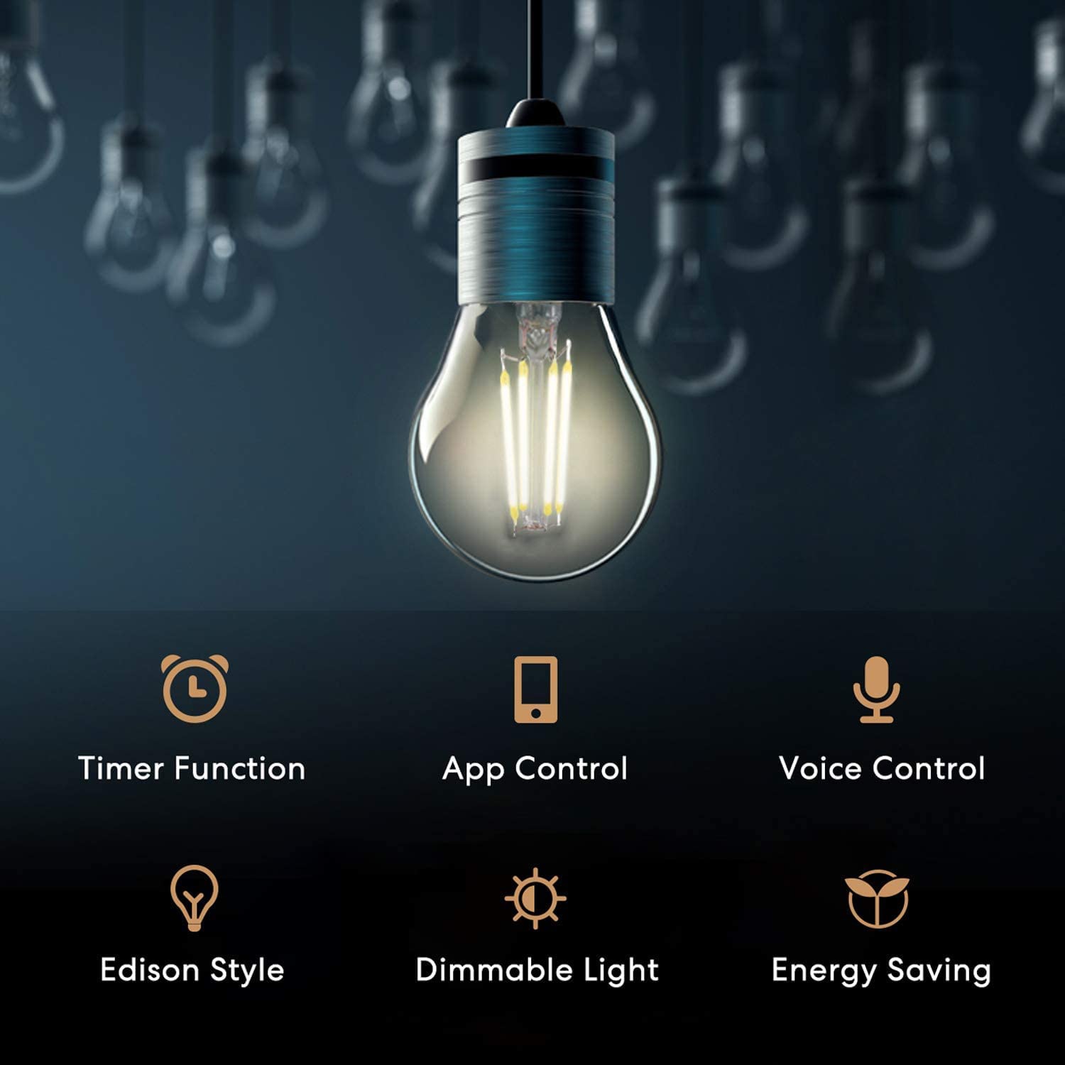 MEROSS WLAN LED-Lampe, MSL100HK, 2 Stück