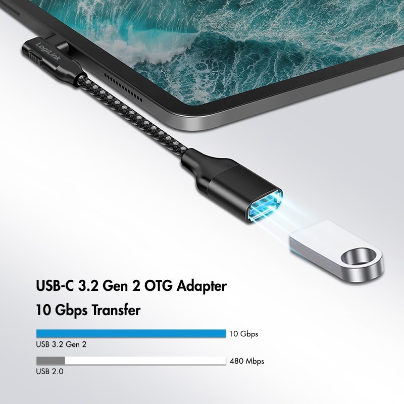 LOGILINK USB-C-Adapter CU0100 C/M zu USB-A/F OTG 0,2m LOGILINK USB-C-Adapter CU0100 C/M zu USB-A/F OTG 0,2m