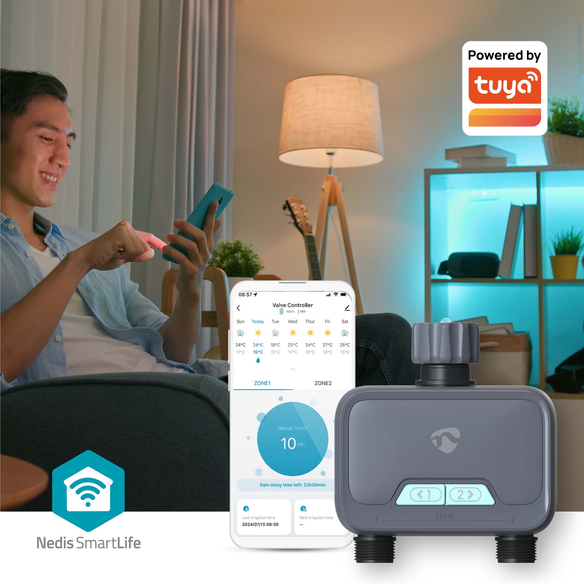 NEDIS Wassersteuerung SmartLife, grau
