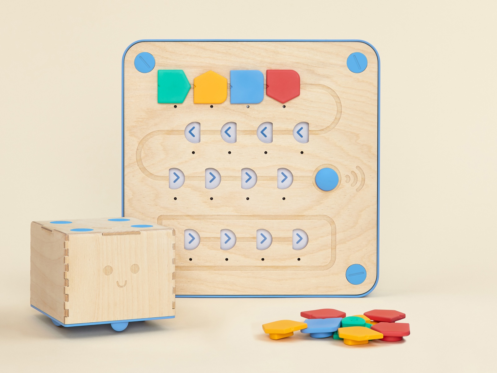 PRIMO TOYS Lernpaket, Cubetto MINT Coding Roboter aus Holz ab 3 Jahren (Geeignet für Montessori)