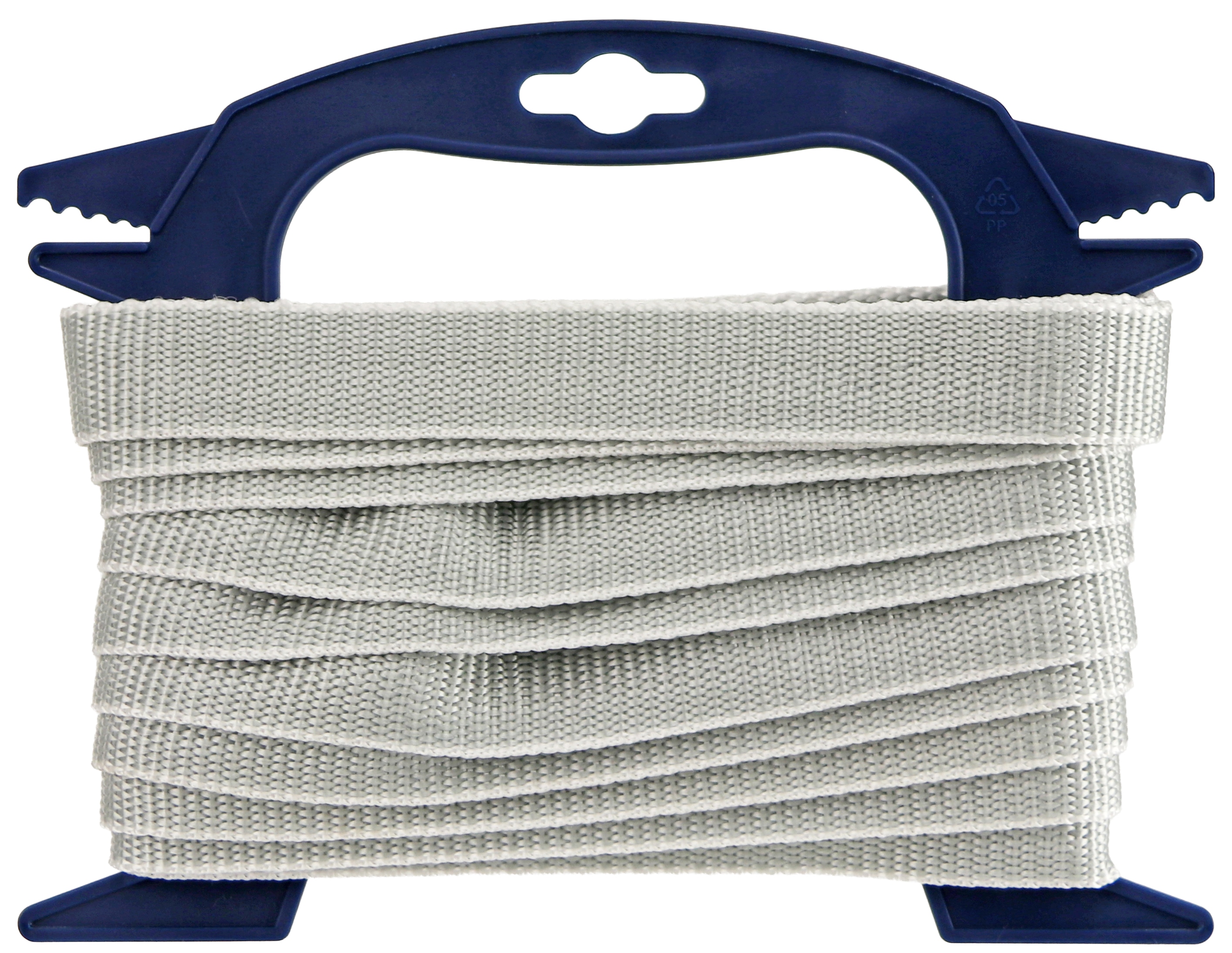 Gurtband, Tragkraft 115 kg, Bruchfestigkeit 460 kg, grau Gurtband, Tragkraft 115 kg, Bruchfestigkeit 460 kg, grau