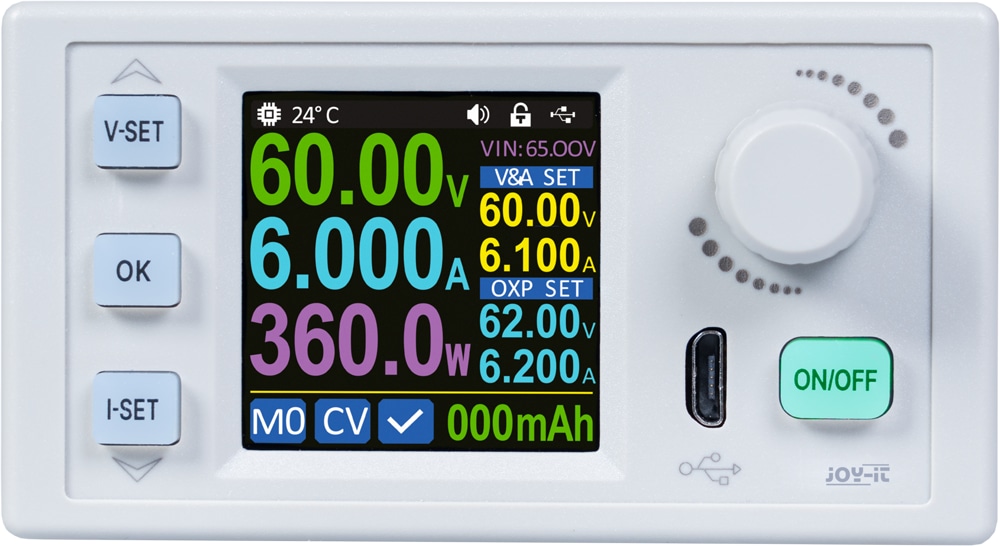 JOY-IT Labornetzteil-Steuergerät, JT-PS360, 60 V, 6 A JOY-IT Labornetzteil-Steuergerät, JT-PS360, 60 V, 6 A