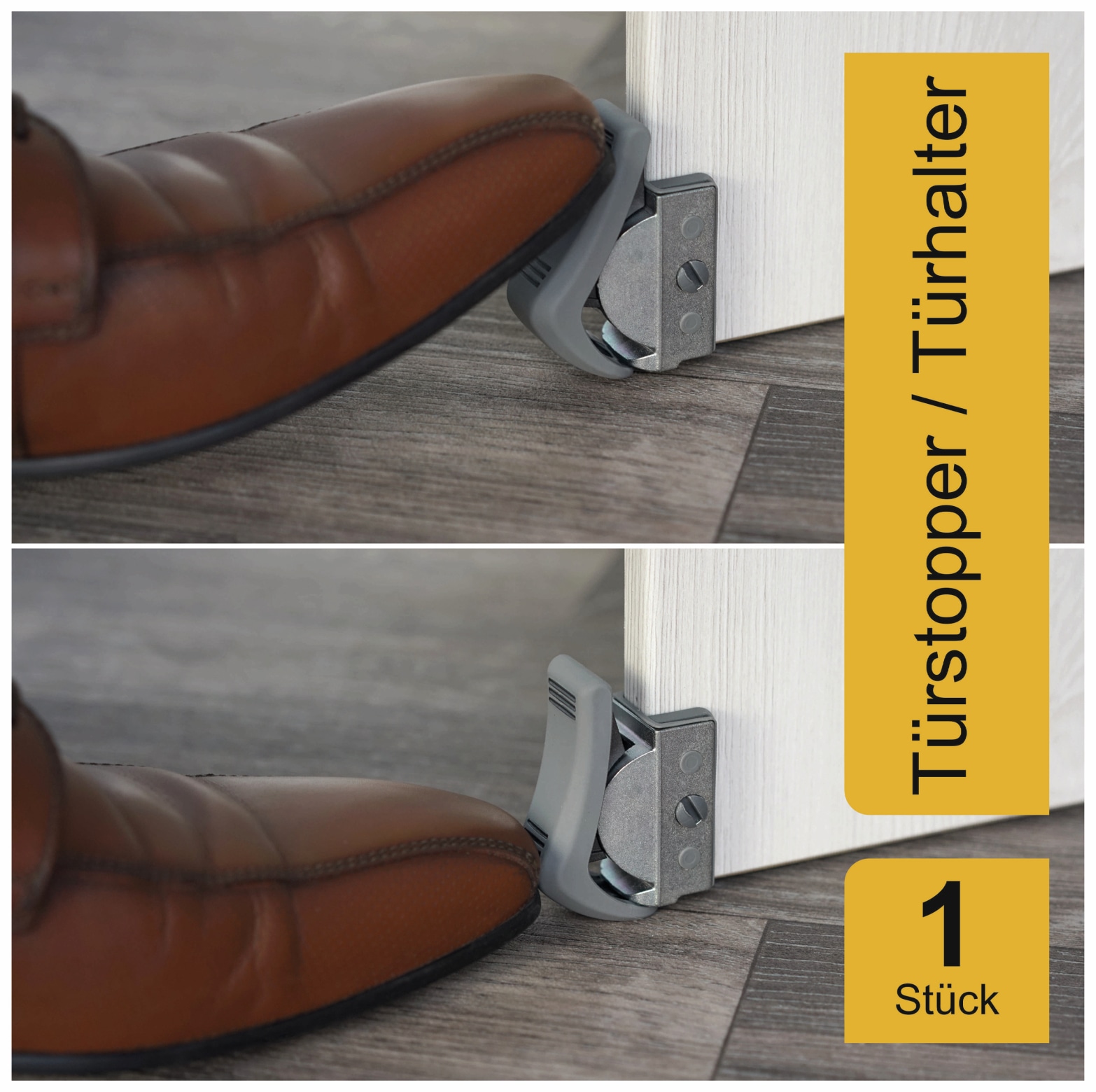 Türfeststeller, ClipFlix mini, grau