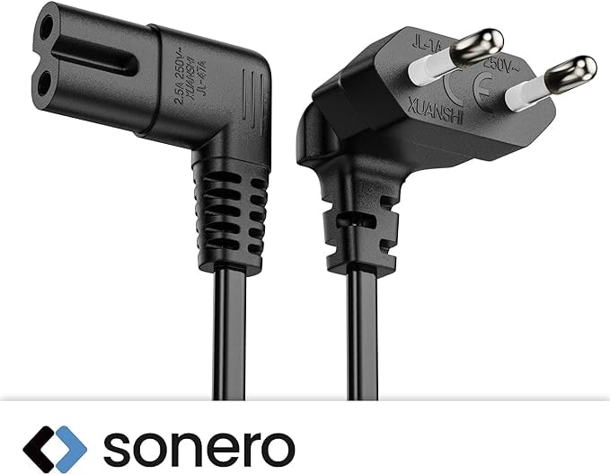 SONERO Netzkabel X-ESW-C7W-030B, Eurostecker, 90°, schwarz, 3m SONERO Netzkabel X-ESW-C7W-030B, Eurostecker, 90°, schwarz, 3m