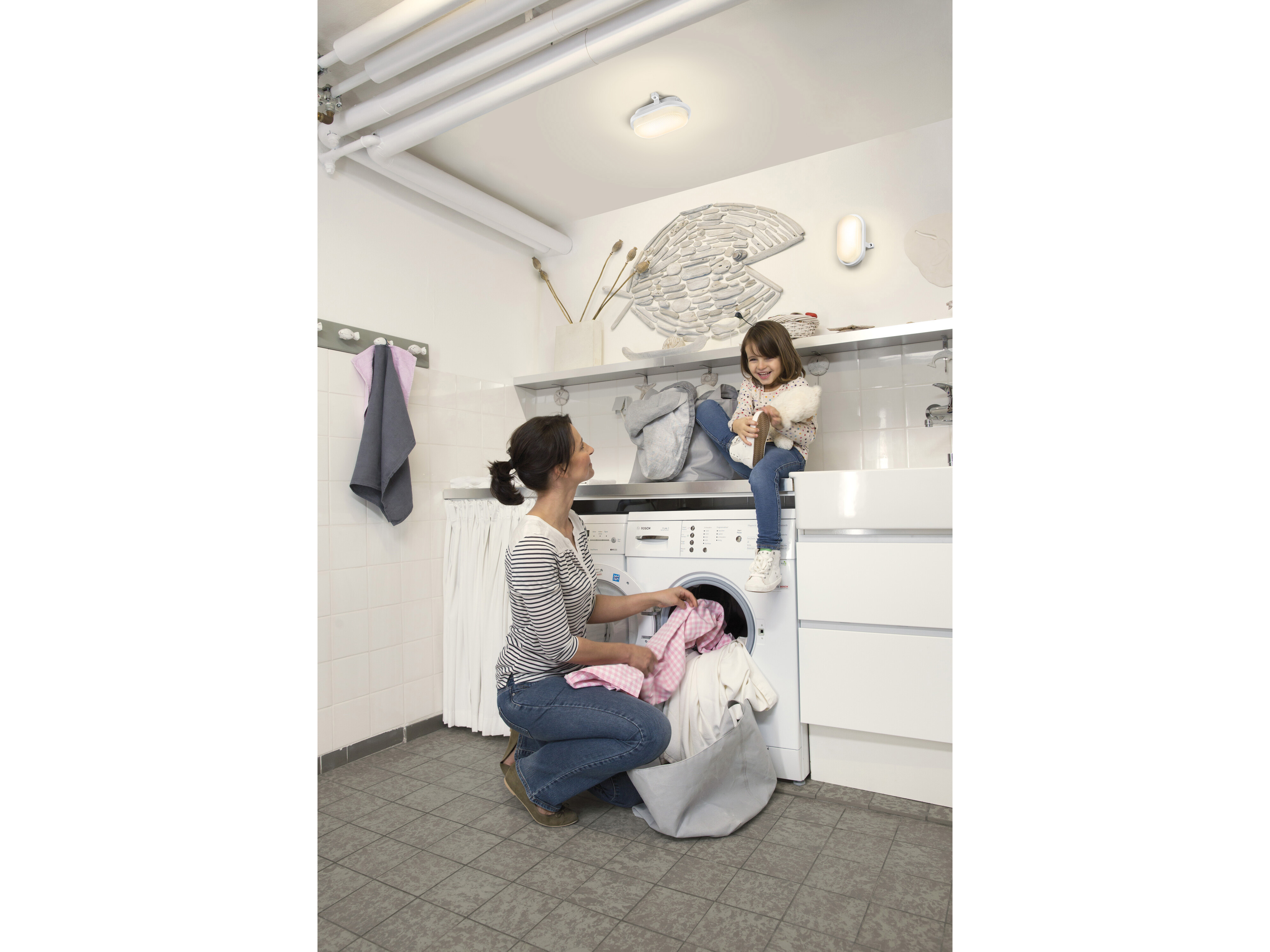 Wand- und Deckenleuchte OSRAM, CCT, 9/7/4 W, 3000/4000/6500 K, 840/720/500 lm, IP65, weiß