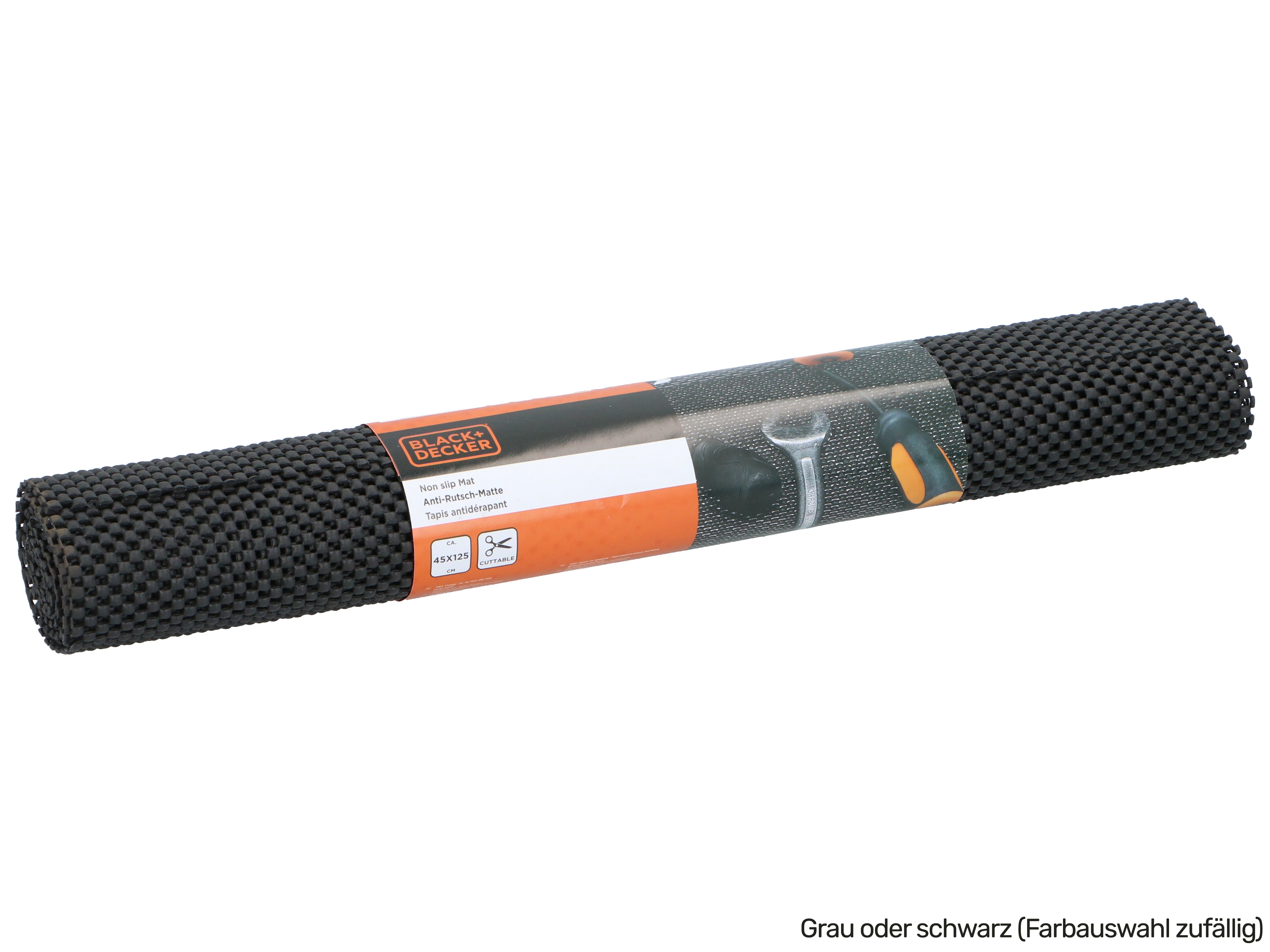Anti-Rutschmatte, BLACK+DECKER, 45x125cm, schwarz/grau
