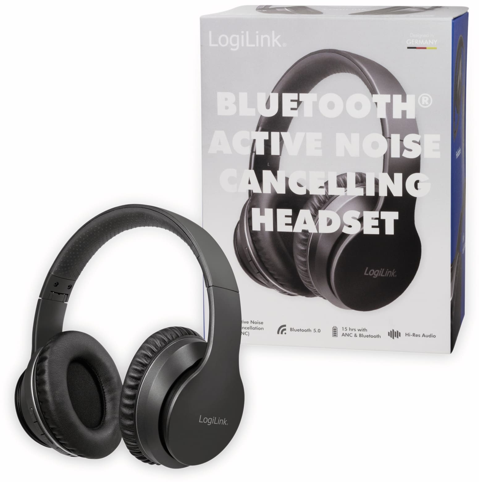 LOGILINK Bluetooth Over-Ear Kopfhörer BT0053, mit Active-Noise-Cancelling LOGILINK Bluetooth Over-Ear Kopfhörer BT0053, mit Active-Noise-Cancelling
