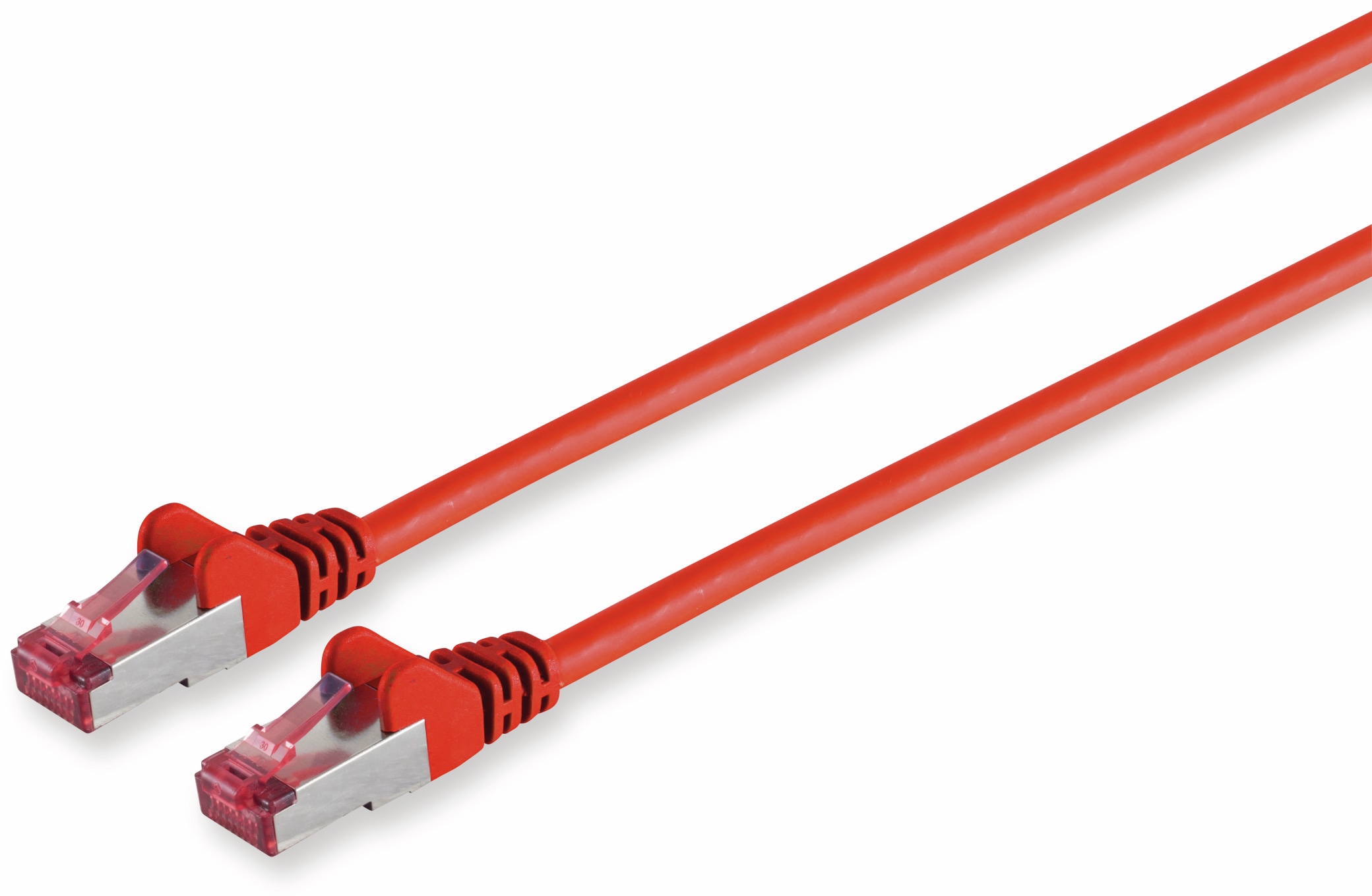 S-IMPULS CAT.6a Netzwerkkabel, S/FTP, PIMF, halogenfrei, rot, 0,15 m