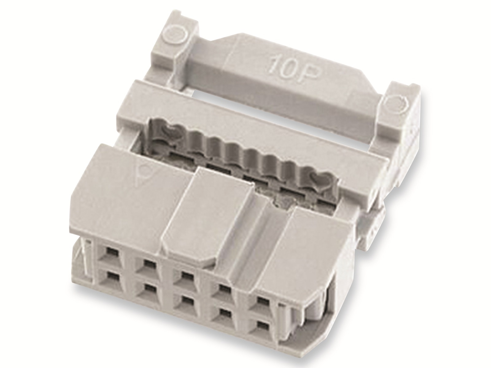 ECON CONNECT Pfostenverbinder, DIN 41651, 10-polig, grau, RM 2,54 mm