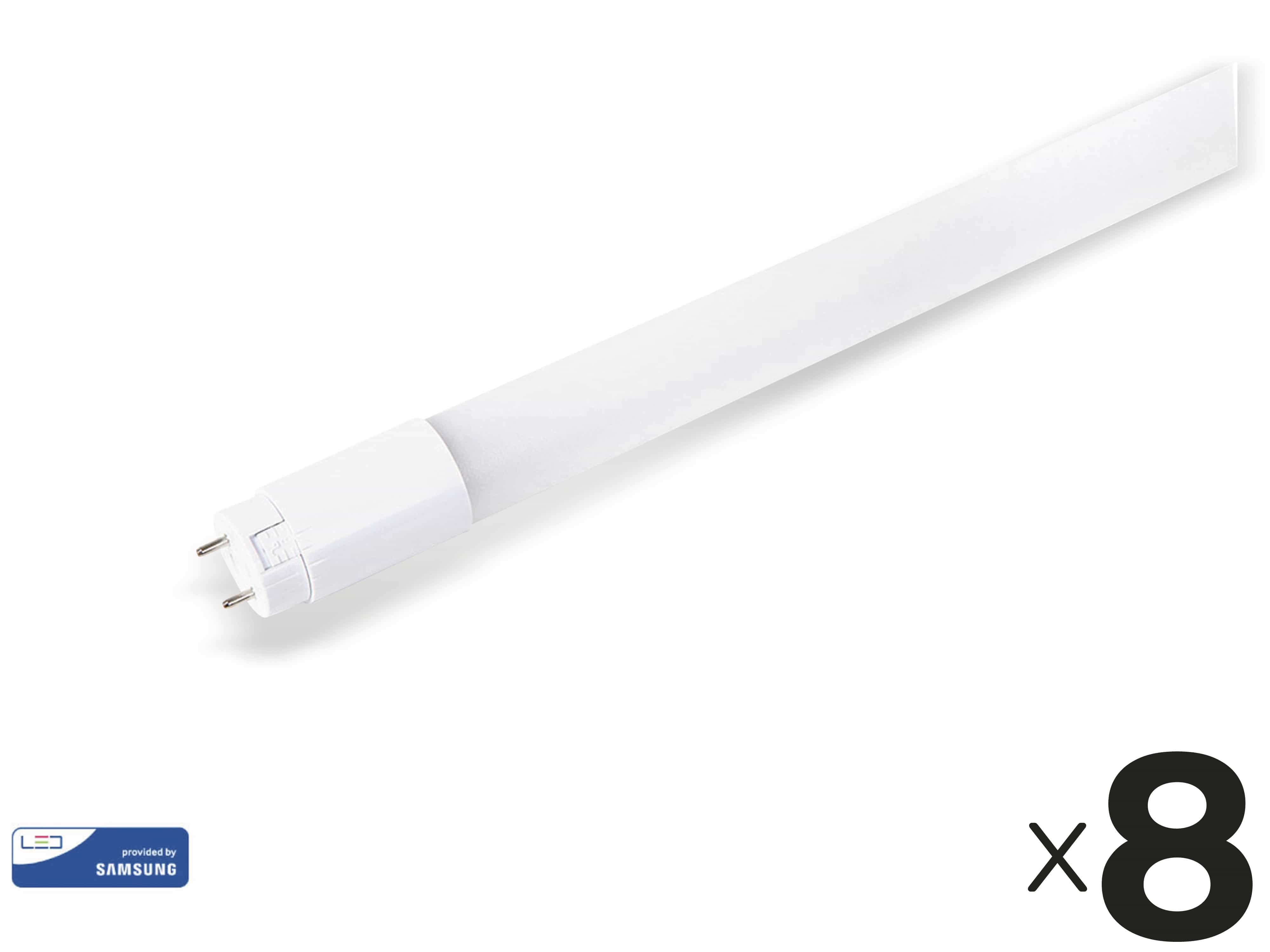 V-TAC LED-Röhre VT-152, HIGH LUMEN, EEK: E, 22 W, 3000 lm, G13, 4000 K, 150 cm, 8 Stück V-TAC LED-Röhre VT-152, HIGH LUMEN, EEK: E, 22 W, 3000 lm, G13, 4000 K, 150 cm, 8 Stück