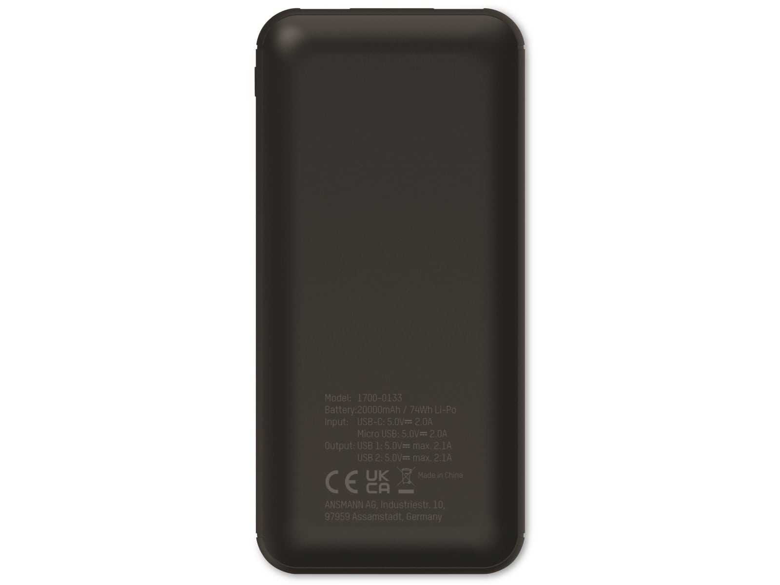 ANSMANN USB Powerbank PB212, 20000 mAh, 74 Wh, 2x USB-Buchse ANSMANN USB Powerbank PB212, 20000 mAh, 74 Wh, 2x USB-Buchse