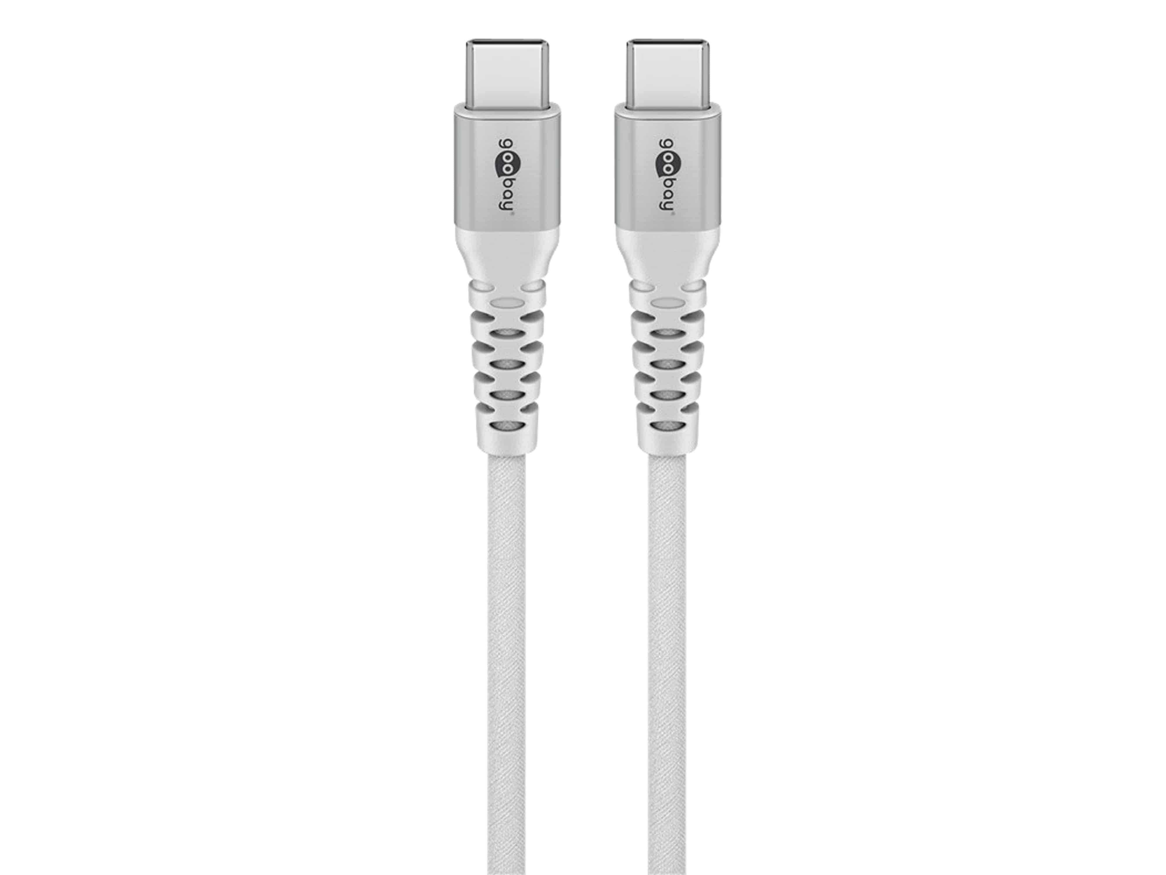GOOBAY USB-C Textilkabel supersoft 1,0m weiß