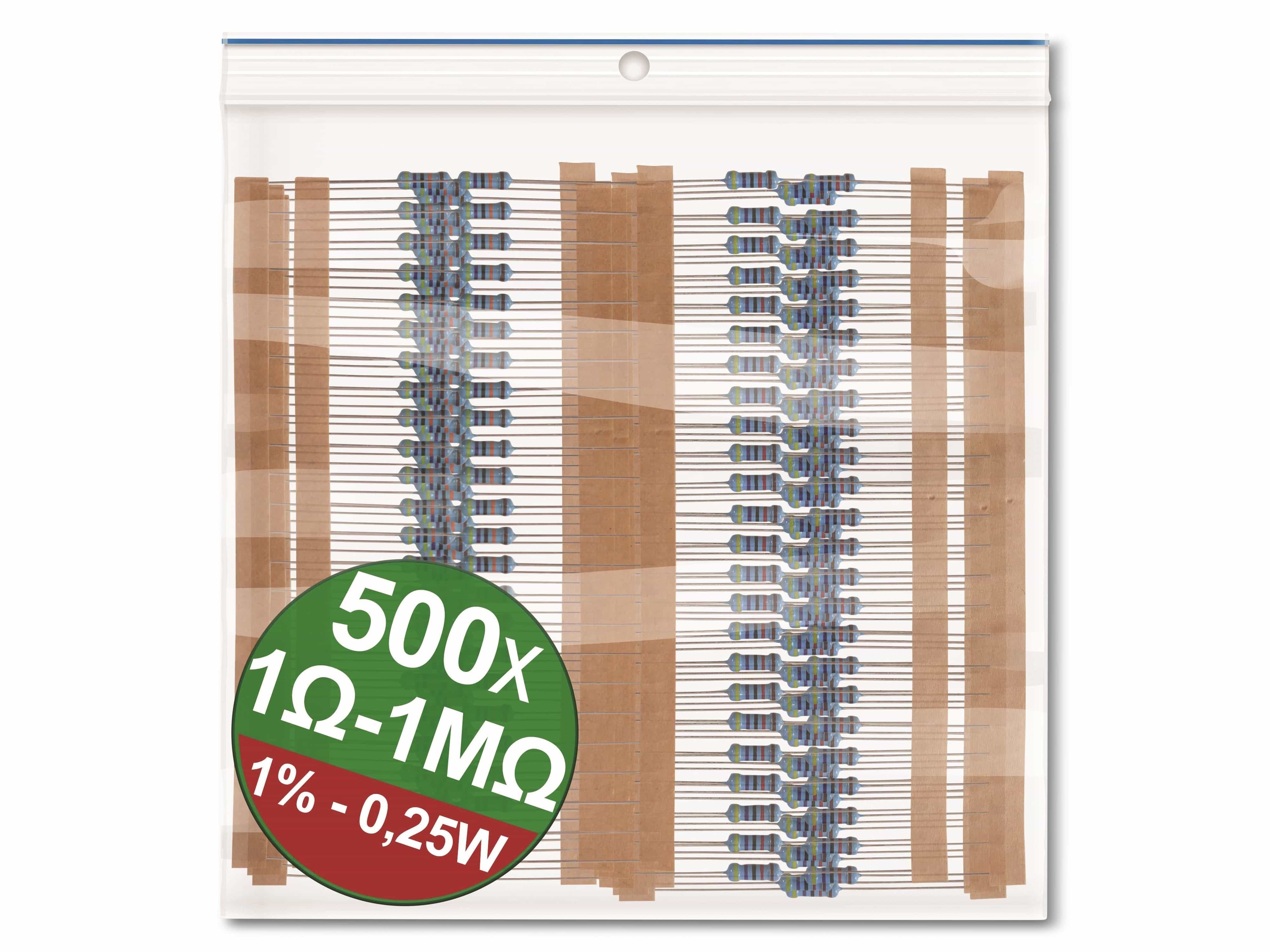QUADRIOS Metallschicht-Widerstand, 22P036, 1 %, 0,25 W, 500 St.