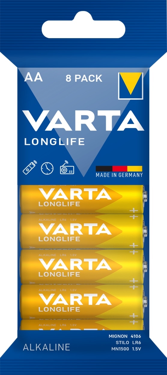 VARTA Mignon-Batterie LONGLIFE, 8St.