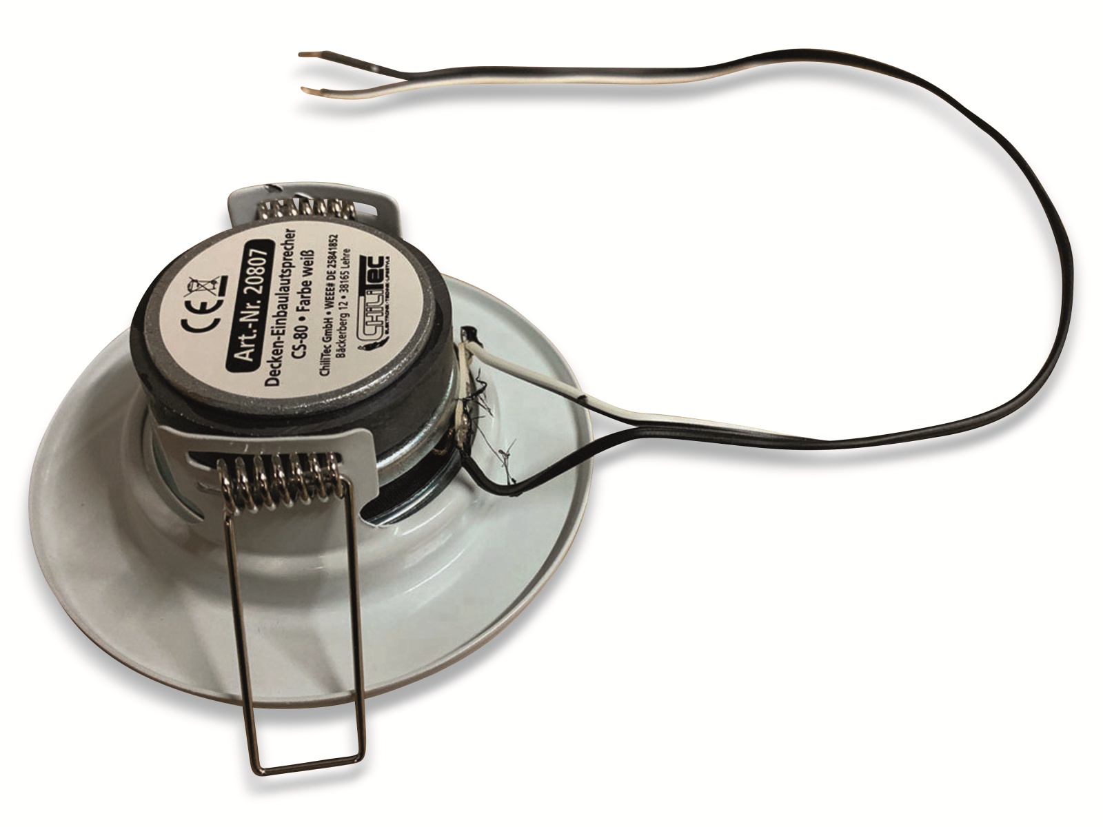 CHILITEC Decken-Einbaulautsprecher Mini, 12 W, weiß