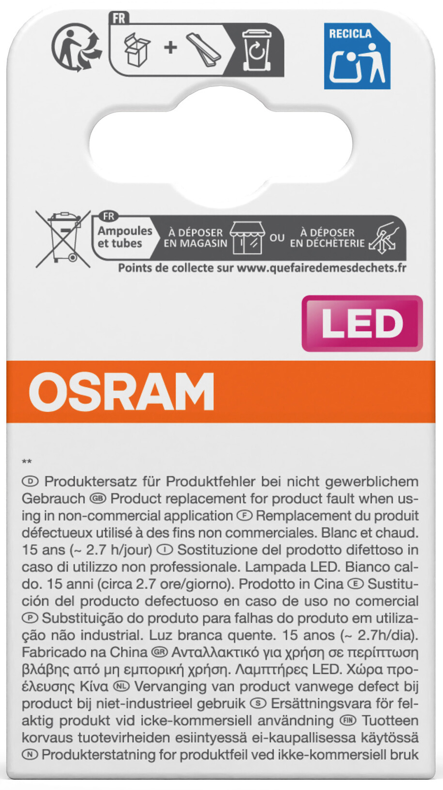 OSRAM LED-Lampe SUPERSTAR, dimmbar, GU10, 2 W, 2700 K, EEK: E, 210 lm, warmweiß