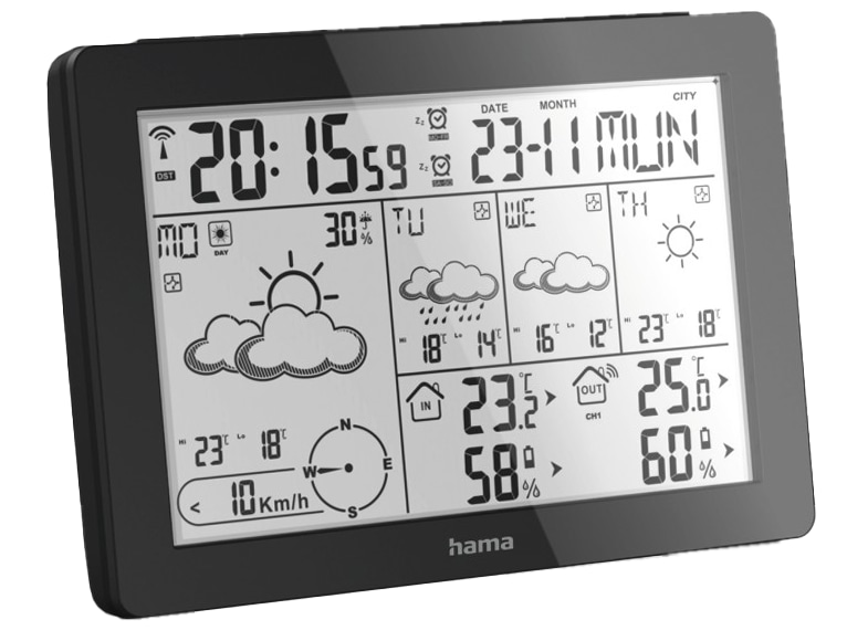 HAMA Wettervorhersage-Center "Meteotime", schwarz