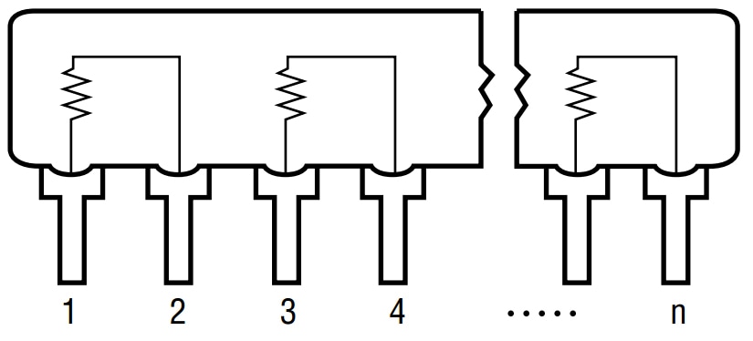 Widerstands-Netzwerk, 8P/4R, SIP, 4,7 kΩ , 2%