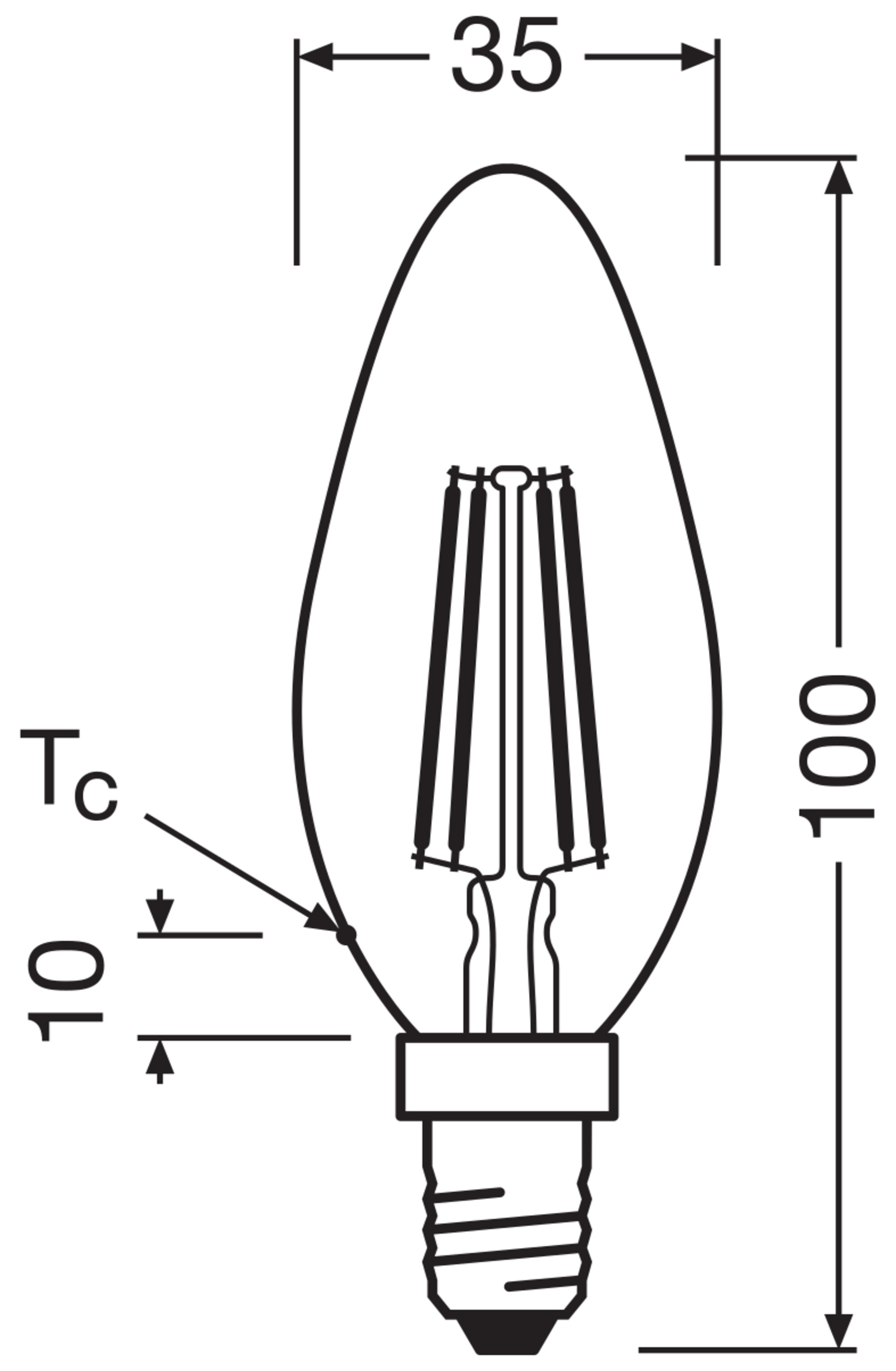OSRAM LED-Filament-Lampe SUPERSTAR, EEK: D, E14, 5,9 W, 806 lm, 2700 K