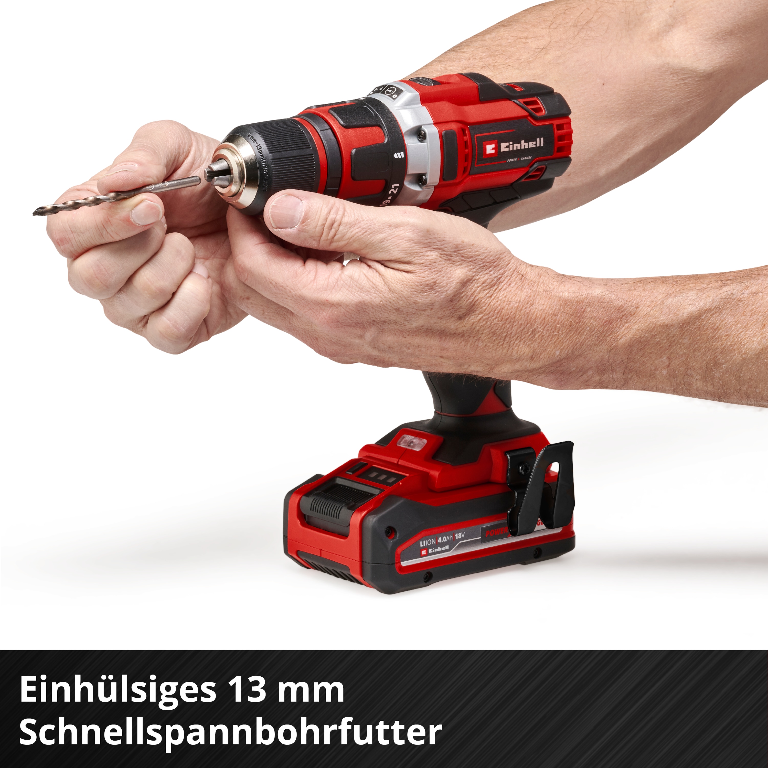 EINHELL Akku-Bohrschrauber TE-CD 18/40 Li Solo + E-Box Koffer S-F