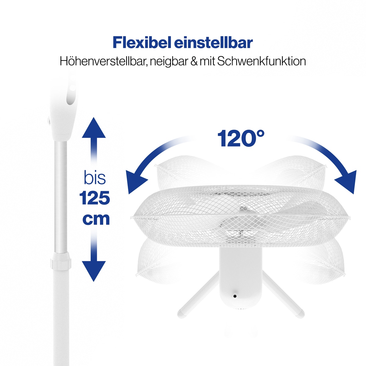 CLATRONIC Standventilator VL 3603 S, Ø 40cm, weiß, 3 Stufen, 50 W