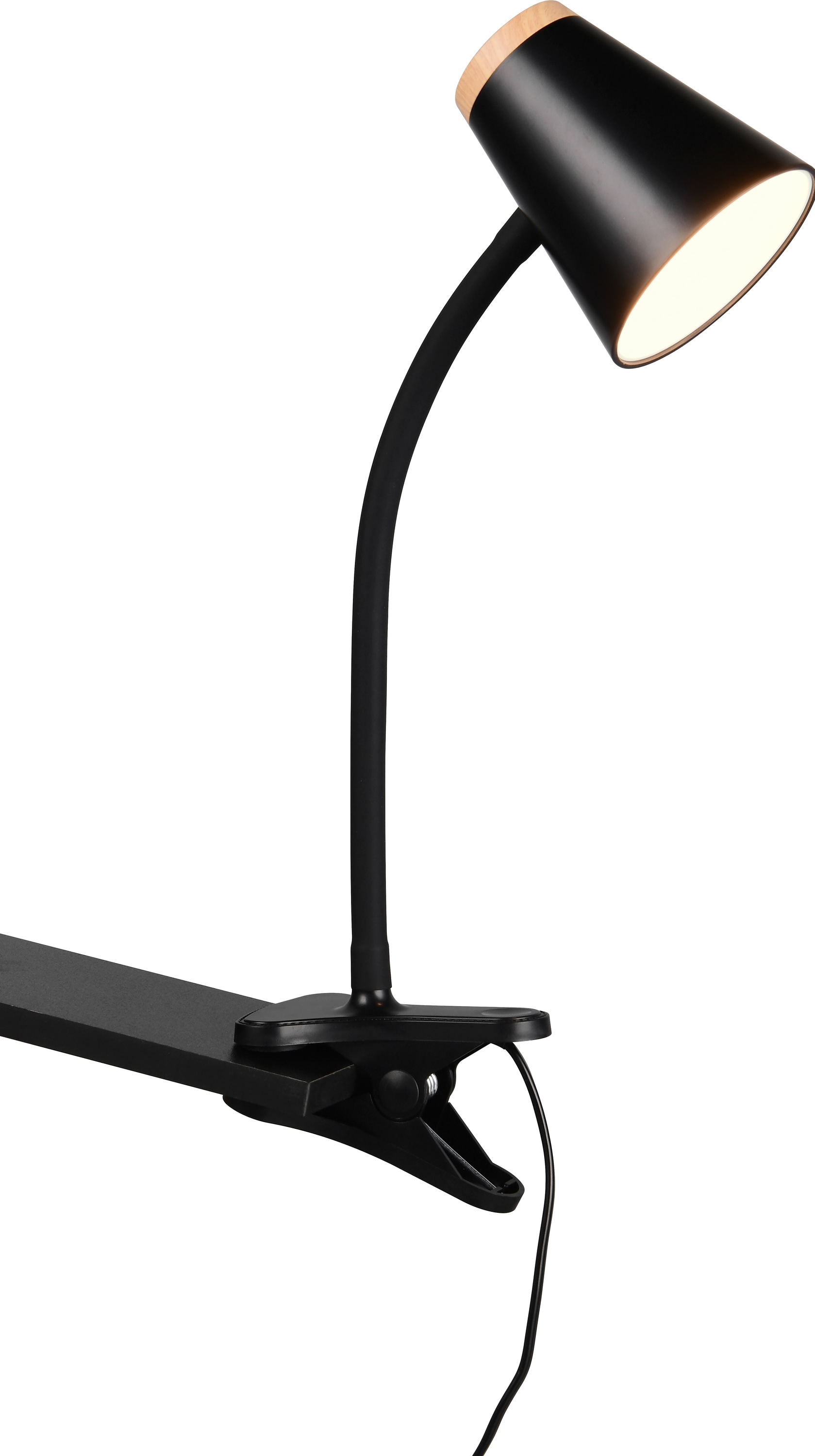 REALITY LED-Klemmleuchte PONGO, R25831102, 4,5W, 500lm, 3000K, schwarz