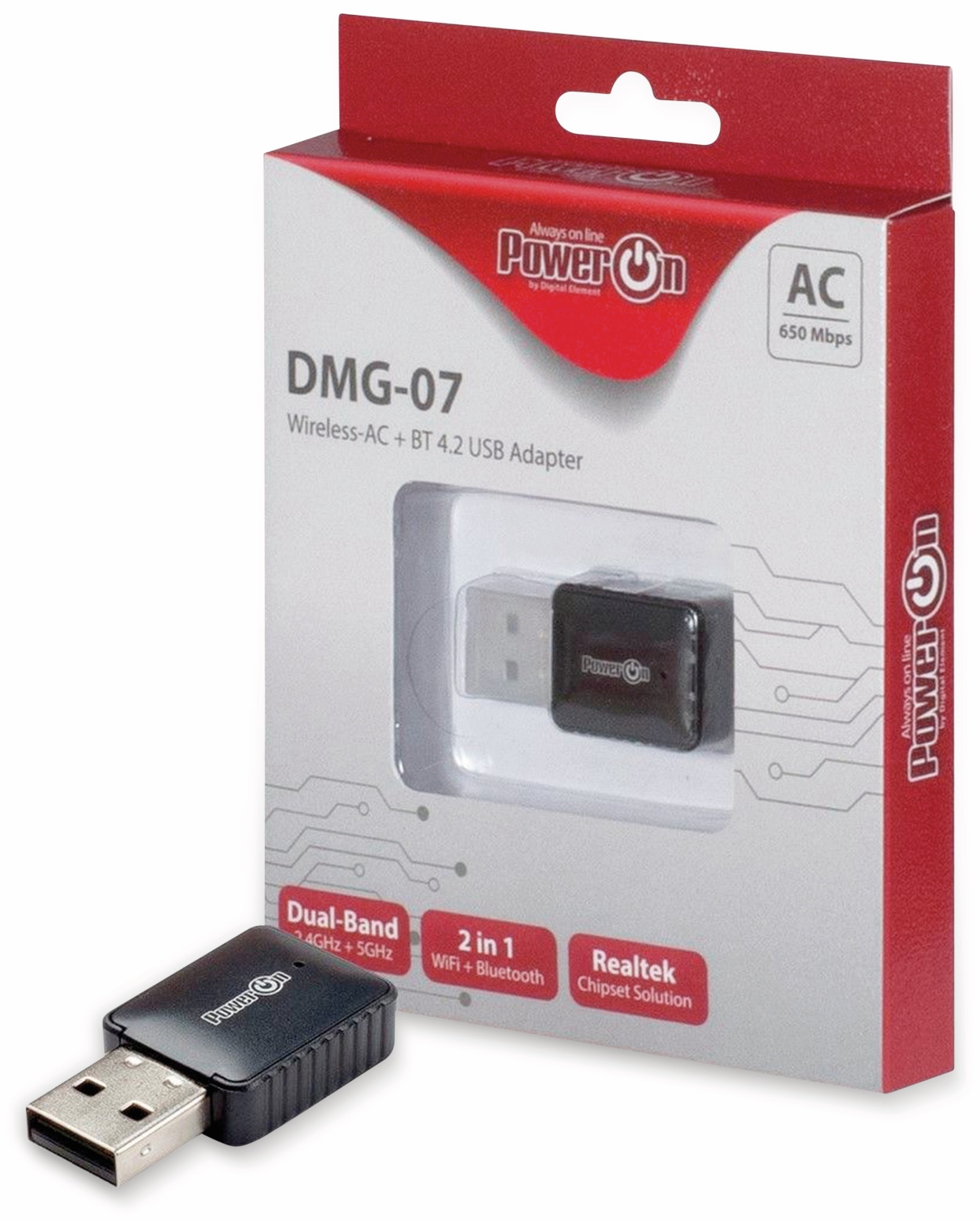 INTER-TECH WLAN/Bluetooth-Adapter DMG-07, Dual-Band