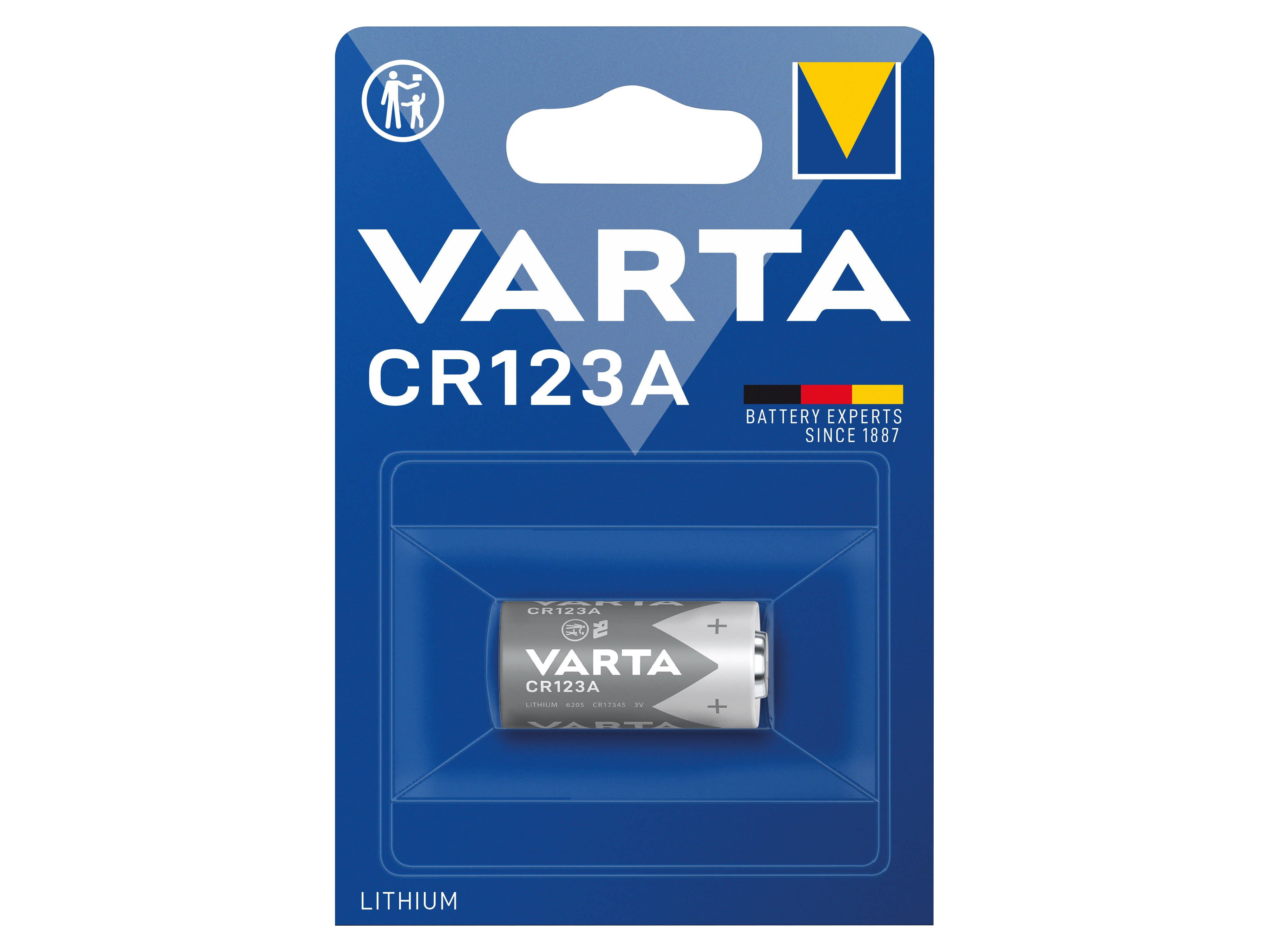 VARTA Lithium-Batterie, CR123A, 3V, Photo VARTA Lithium-Batterie, CR123A, 3V, Photo