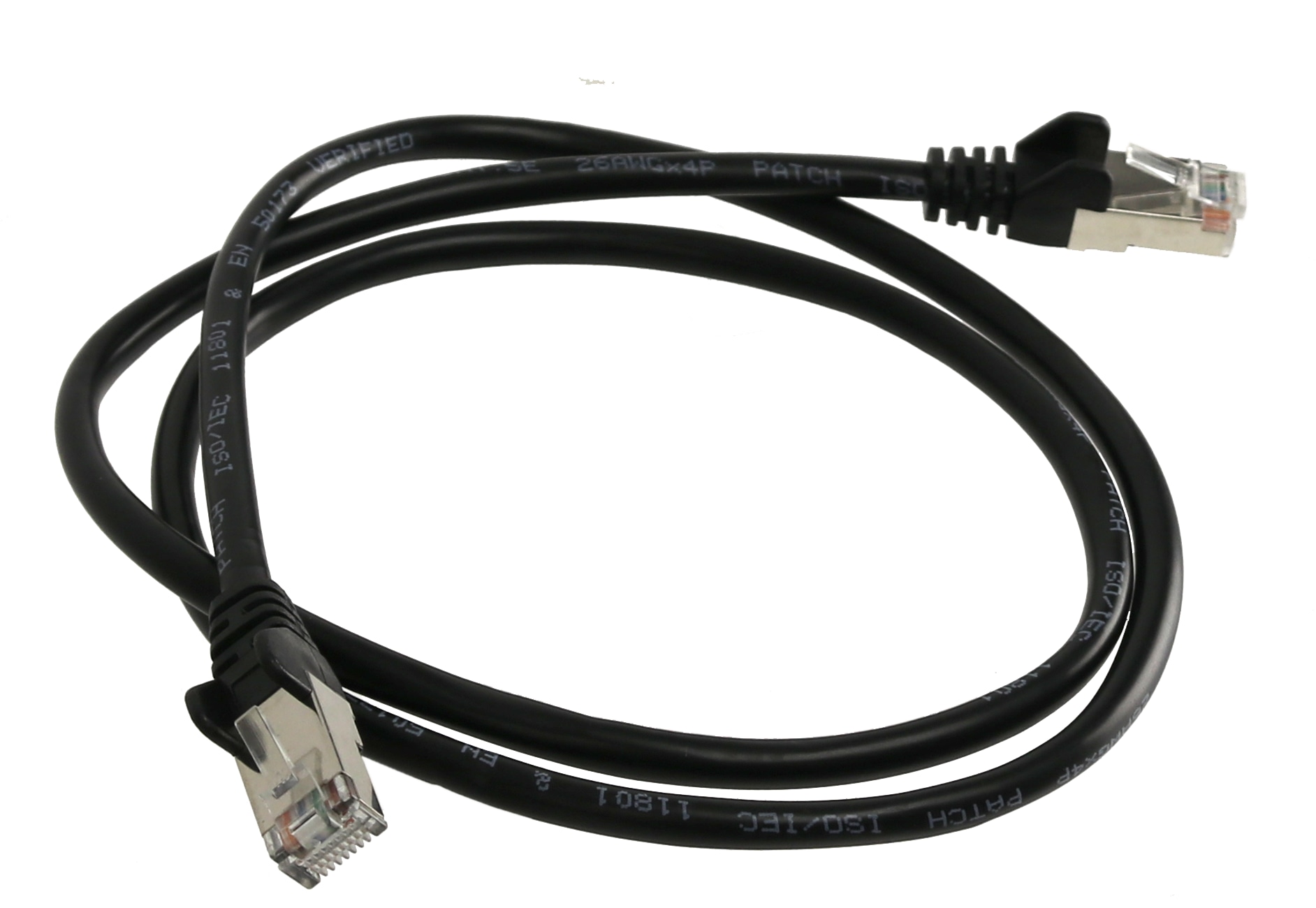 CAT.5E Patchkabel, 1 m, schwarz, F/UTP CAT.5E Patchkabel, 1 m, schwarz, UTP