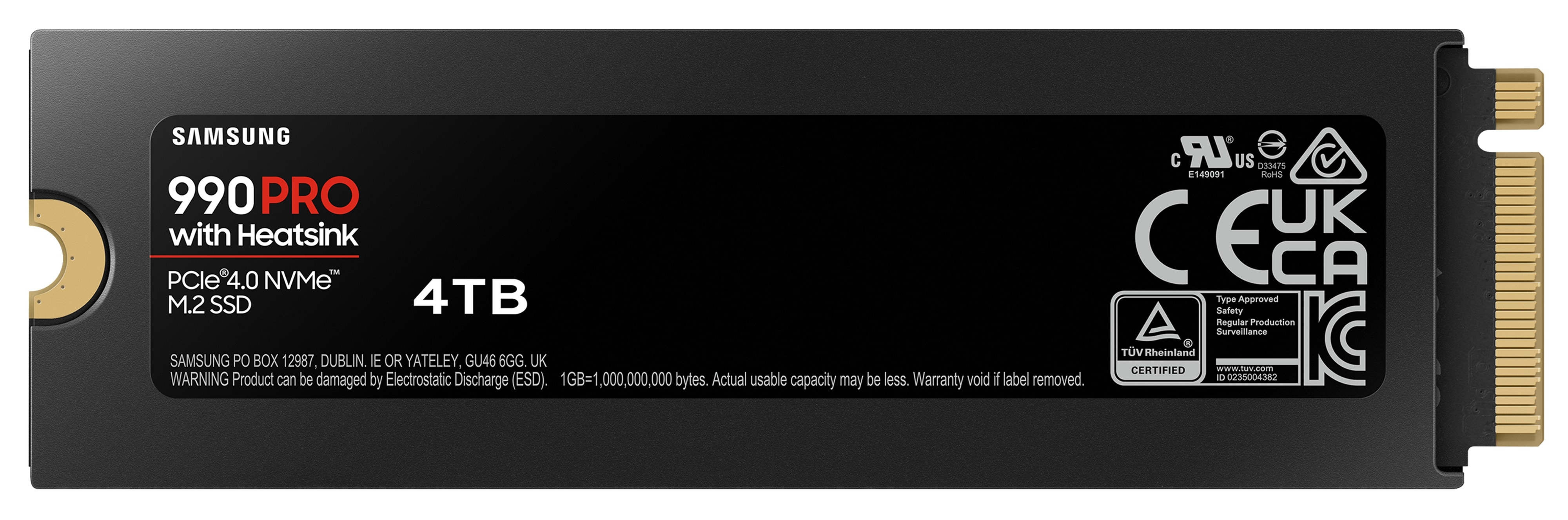 SAMSUNG M.2 SSD 990 Pro Heatsink 4TB SAMSUNG M.2 SSD 990 Pro Heatsink 4TB