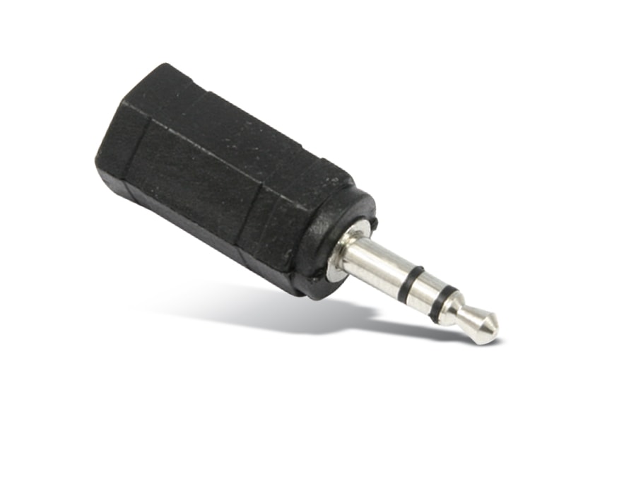 GOOBAY Klinkenadapter, Stecker 3,5 mm stereo / Kupplung 2,5 mm stereo, schwarz