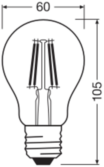 OSRAM LED-Lampe Retrofit, 3,4 W, E27, 2700 K, EEK: D, 470 lm, IP20, warmweiß